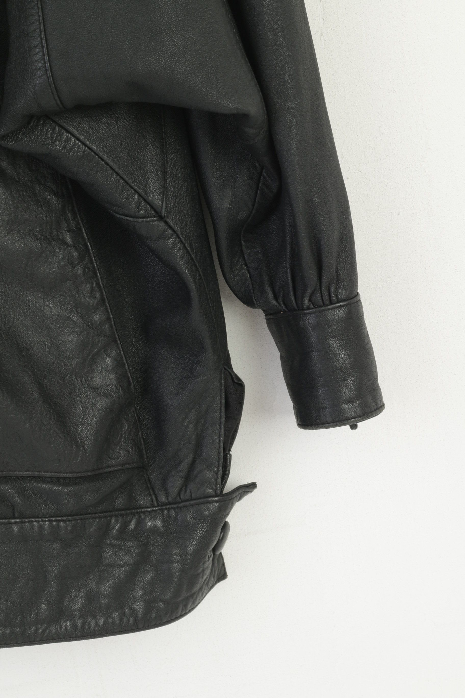 Genuine Leather Bufala Moda Womens M Jacket Black Vintage 6406 Size M / US 6-8 / IT 42-44 - 3 Thumbnail