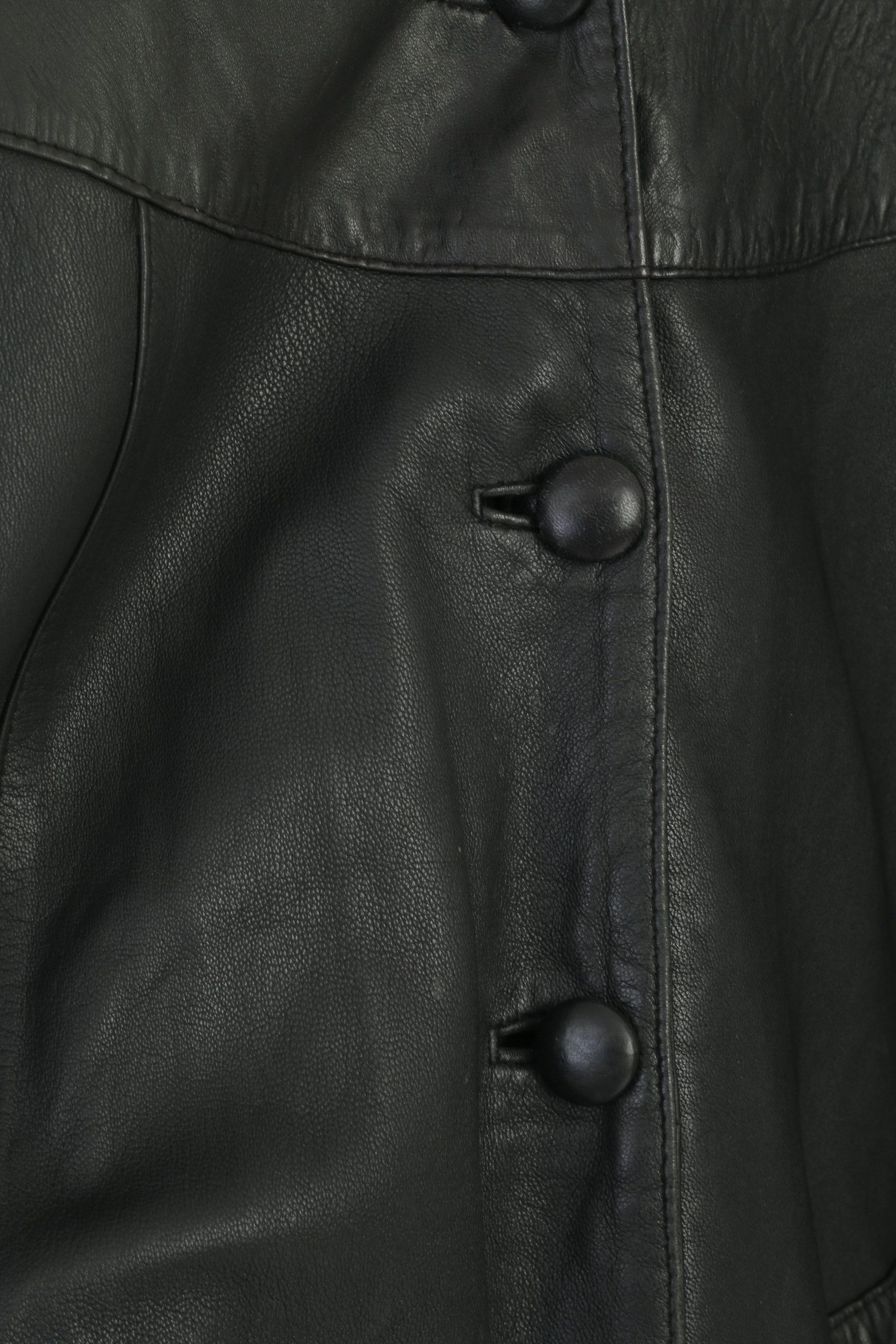 Genuine Leather Bufala Moda Womens M Jacket Black Vintage 6406 Size M / US 6-8 / IT 42-44 - 4 Thumbnail