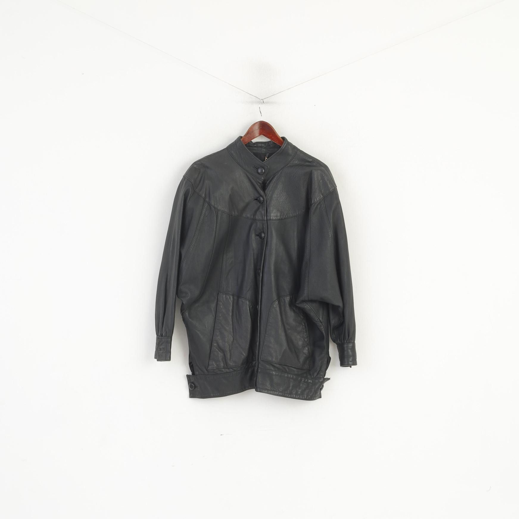 Genuine Leather Bufala Moda Womens M Jacket Black Vintage 6406 Size M / US 6-8 / IT 42-44 - 1 Thumbnail