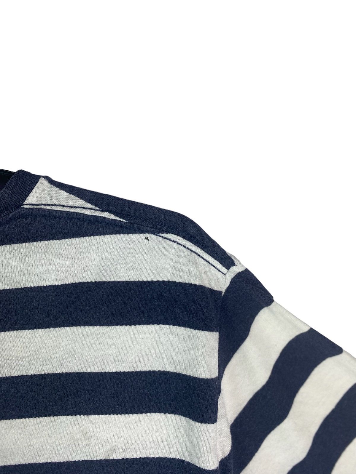 Blue Blue Japan × Vintage Vtg 90s BLUE BLUE Japan indigo stripes pocket shirt Size US L / EU 52-54 / 3 - 4 Thumbnail