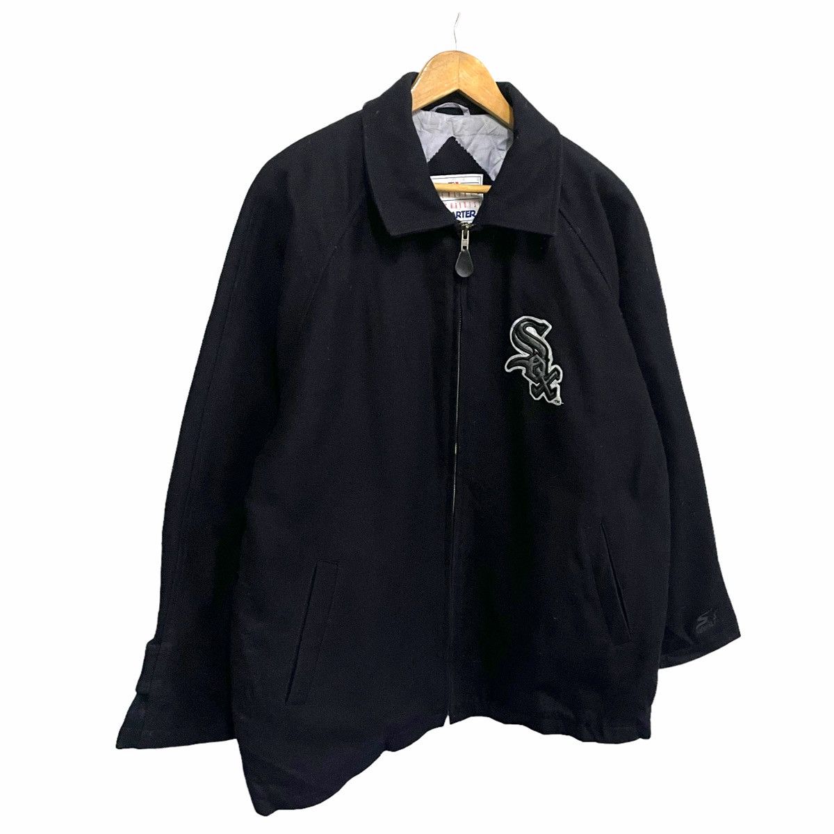 MLB × Starter 💥90s MLB WHITE SOX STARTER BASEBALL VARSITY JACKET Size US L / EU 52-54 / 3 - 4 Thumbnail