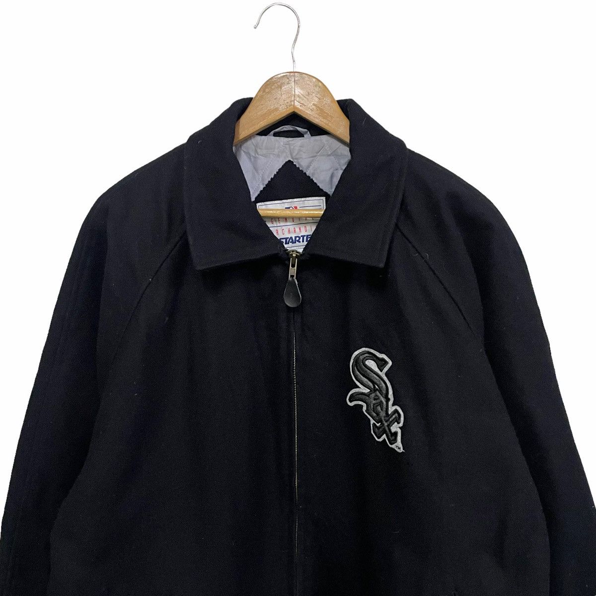 MLB × Starter 💥90s MLB WHITE SOX STARTER BASEBALL VARSITY JACKET Size US L / EU 52-54 / 3 - 5 Thumbnail
