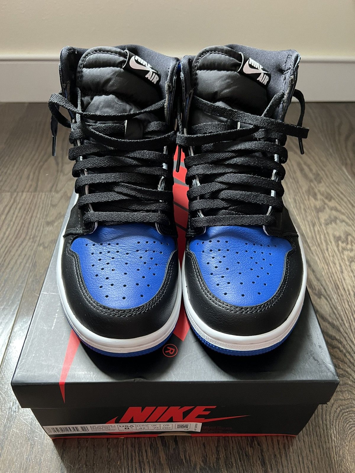 Jordan Brand Air Jordan 1 Retro High OG Royal Toe Size US 8.5 / EU 41-42 - 6 Thumbnail
