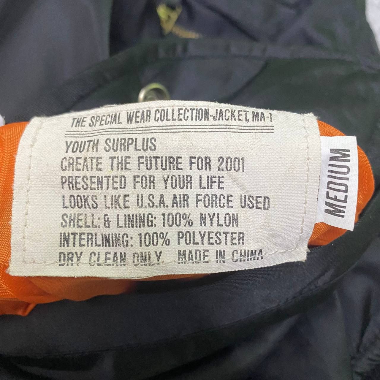Vintage Z169 VTG 2001 SURPLUS USA AIR FORCE MA-1 FLIGHT JACKET Size US M / EU 48-50 / 2 - 8 Thumbnail