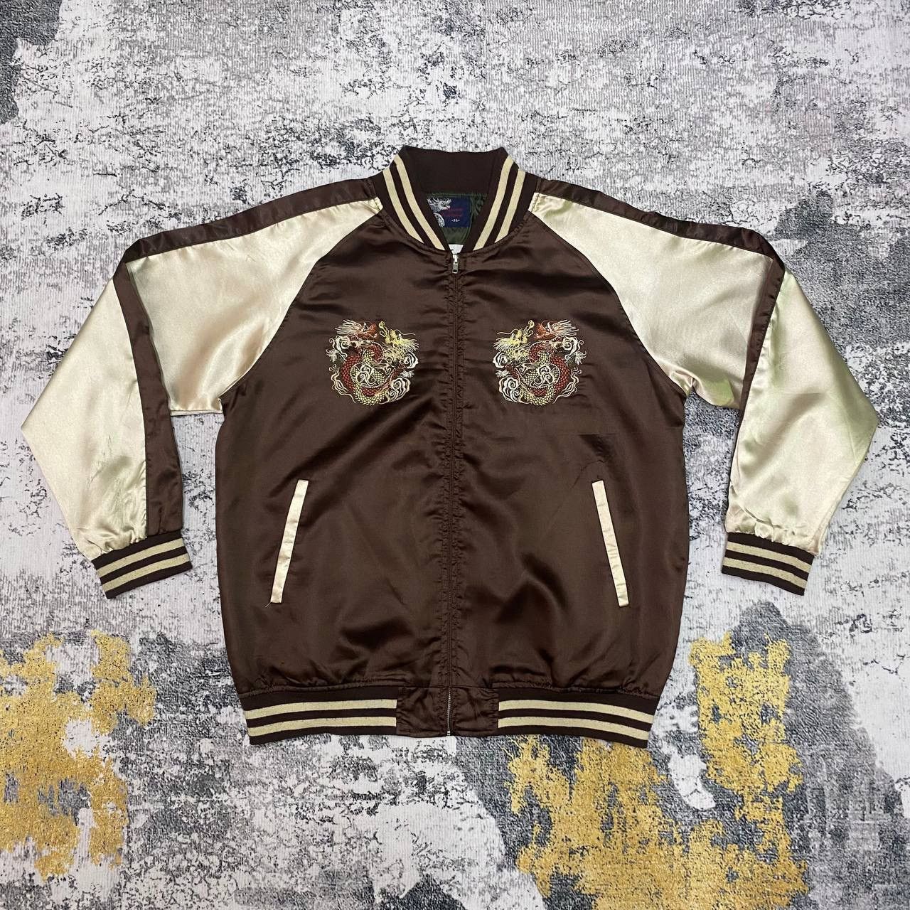 Japanese Brand Z172 JAPANESE TRADITIONAL SUKAJAN FIGHTING DRAGON JACKET Size US XL / EU 56 / 4 - 2 Thumbnail