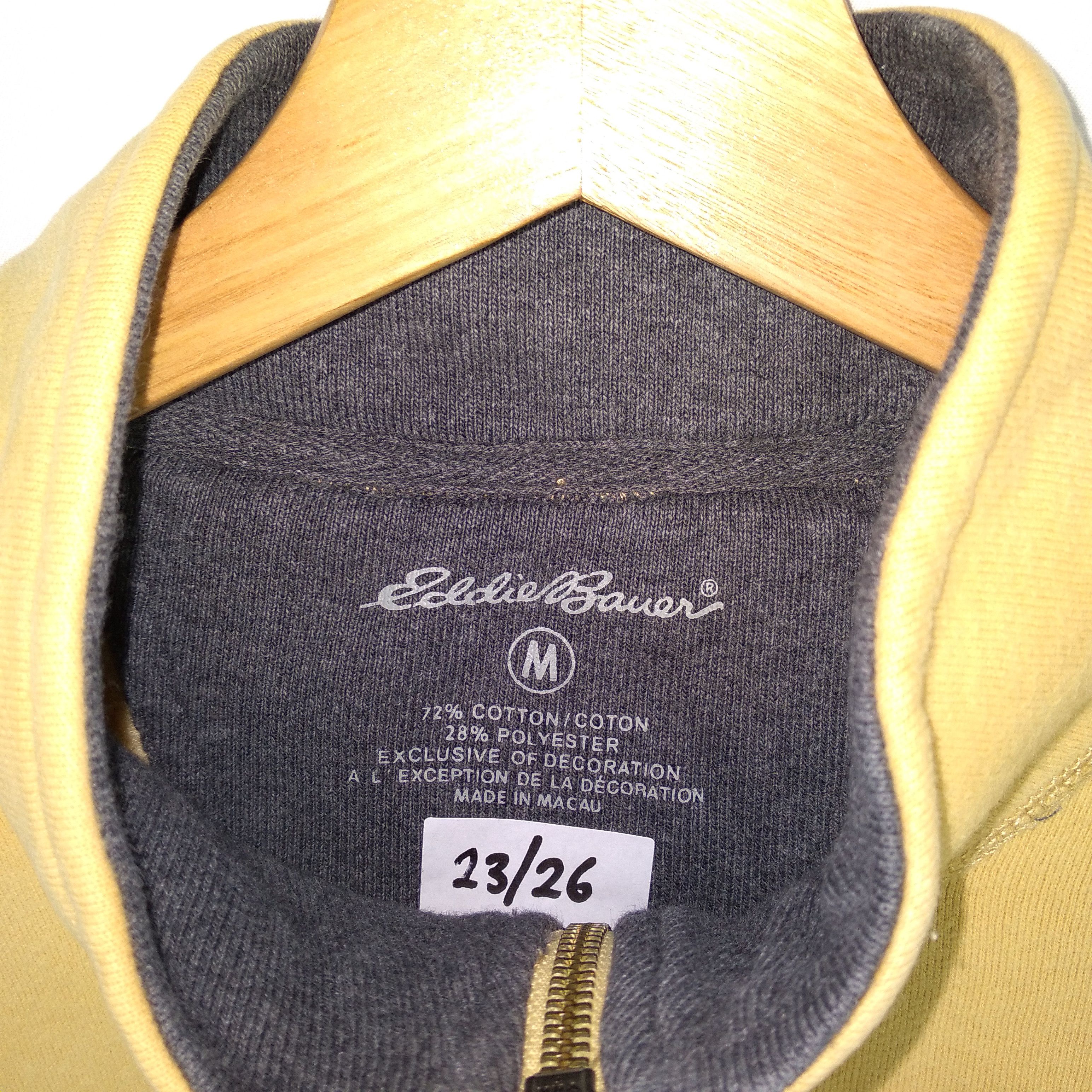 Designer × Eddie Bauer × Vintage Vintage Eddie Bauer Mini Spellout Half Zipper Sweatshirts Size US L / EU 52-54 / 3 - 11 Thumbnail