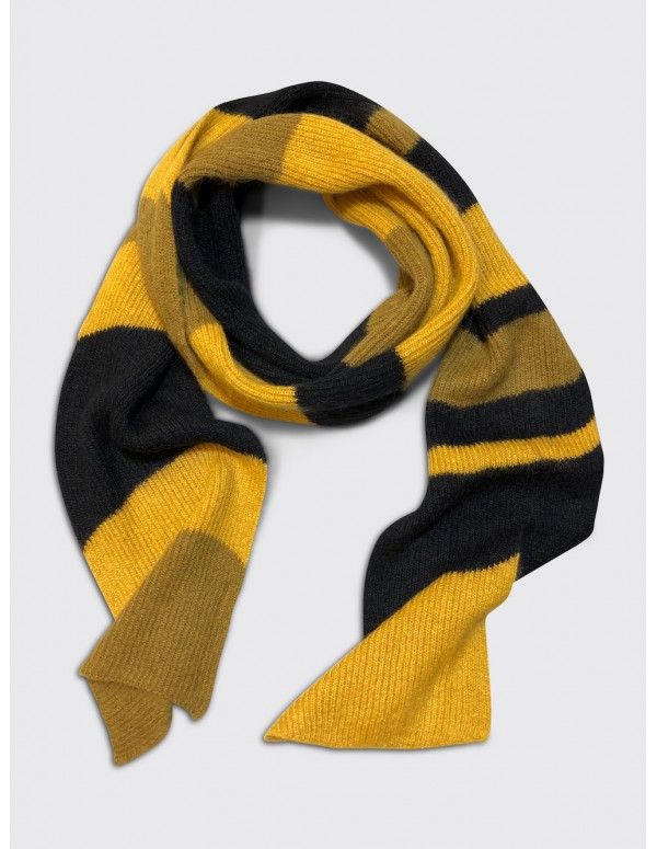 FW18 Oversized Runway Scarf Yellow Black