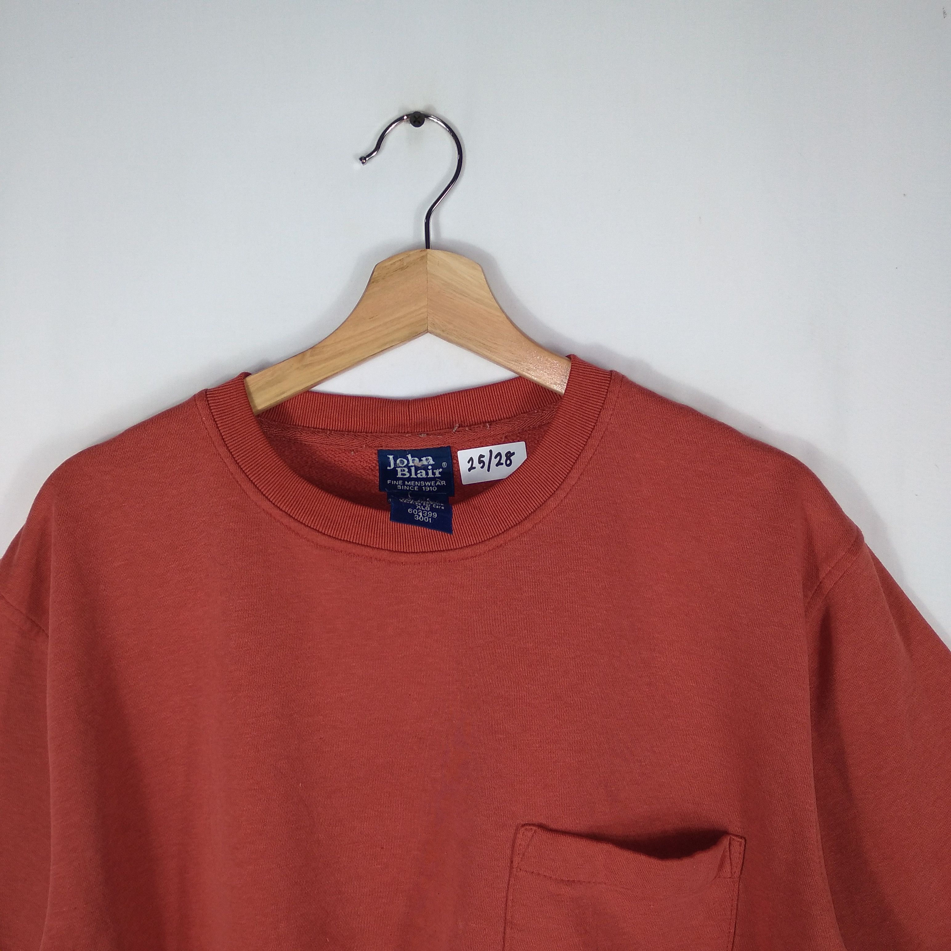 Blair × Designer × Vintage Vintage John Blair Single Pocket Short Sleeve Sweatshirts Size US L / EU 52-54 / 3 - 2 Thumbnail