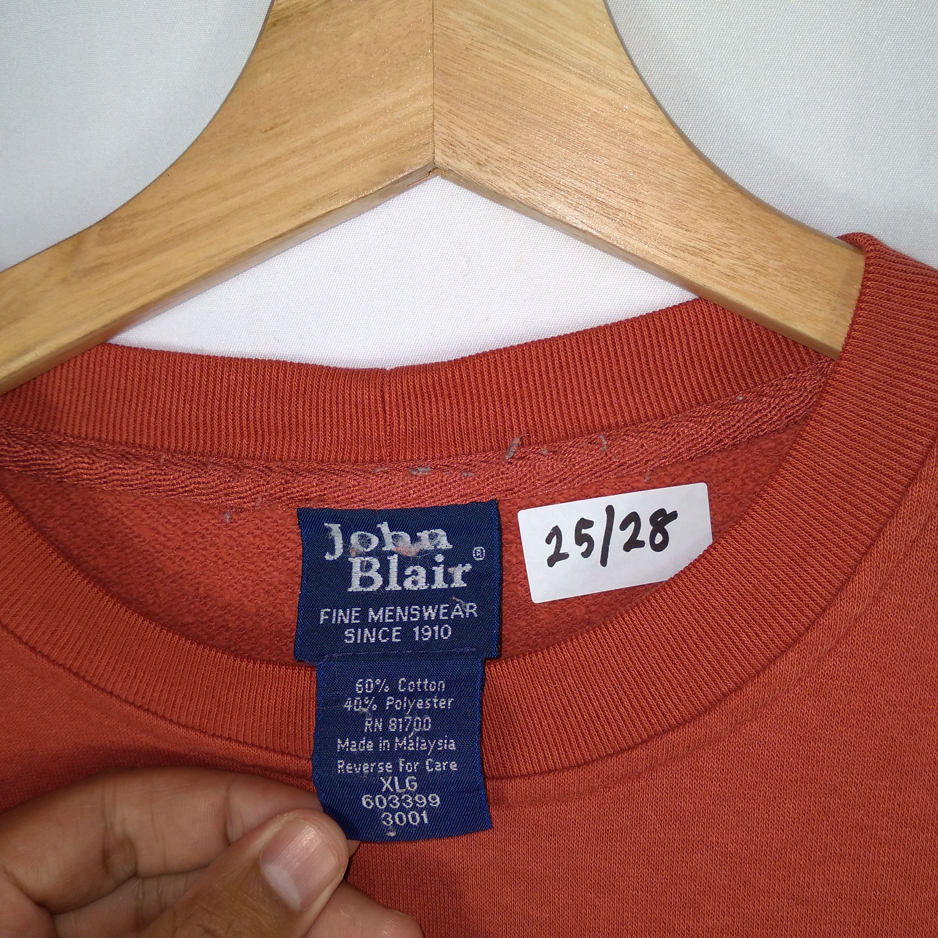 Blair × Designer × Vintage Vintage John Blair Single Pocket Short Sleeve Sweatshirts Size US L / EU 52-54 / 3 - 7 Thumbnail
