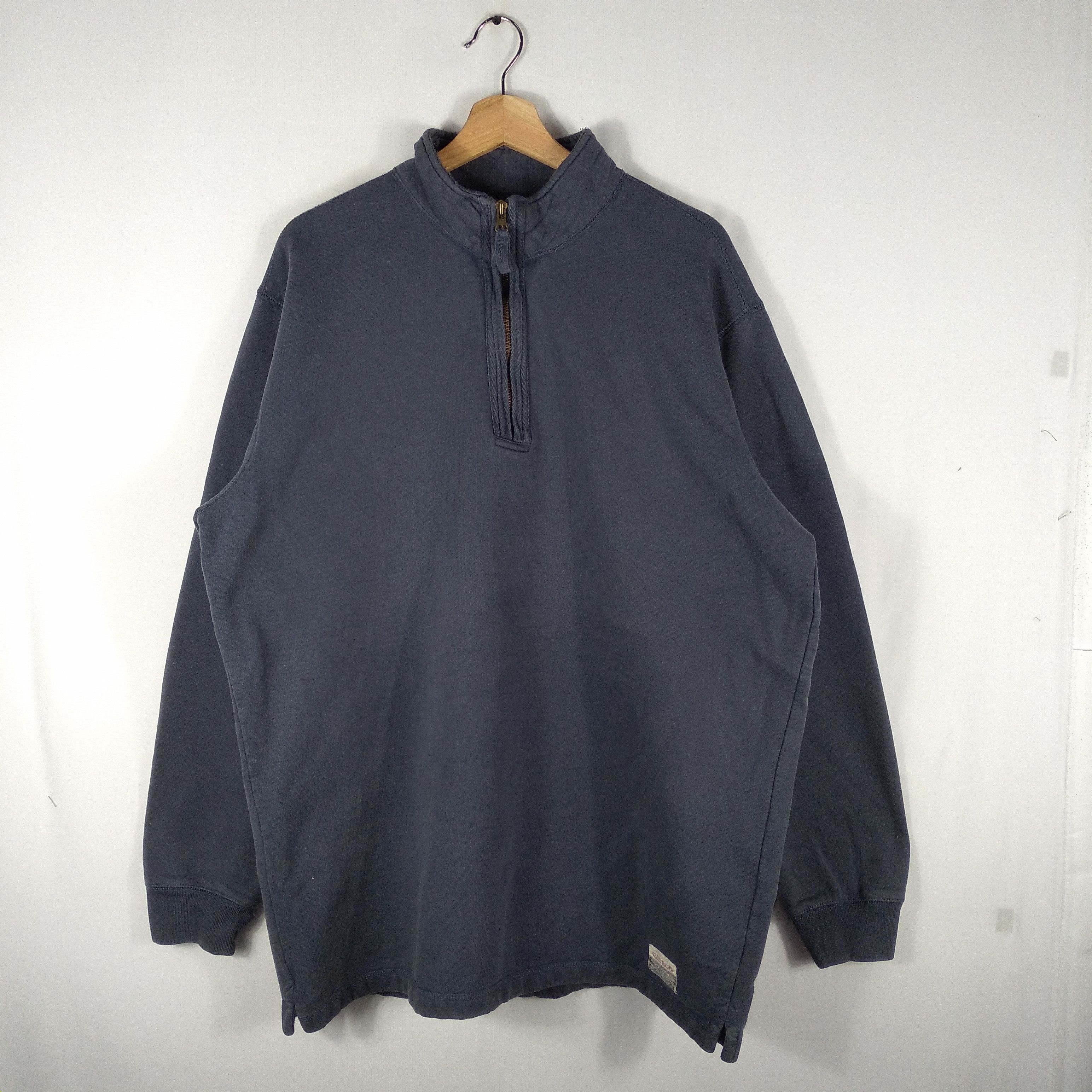 Designer × Eddie Bauer × Vintage Vintage Eddie Bauer Plain Half Zipper Sweatshirts Size US XL / EU 56 / 4 - 1 Thumbnail