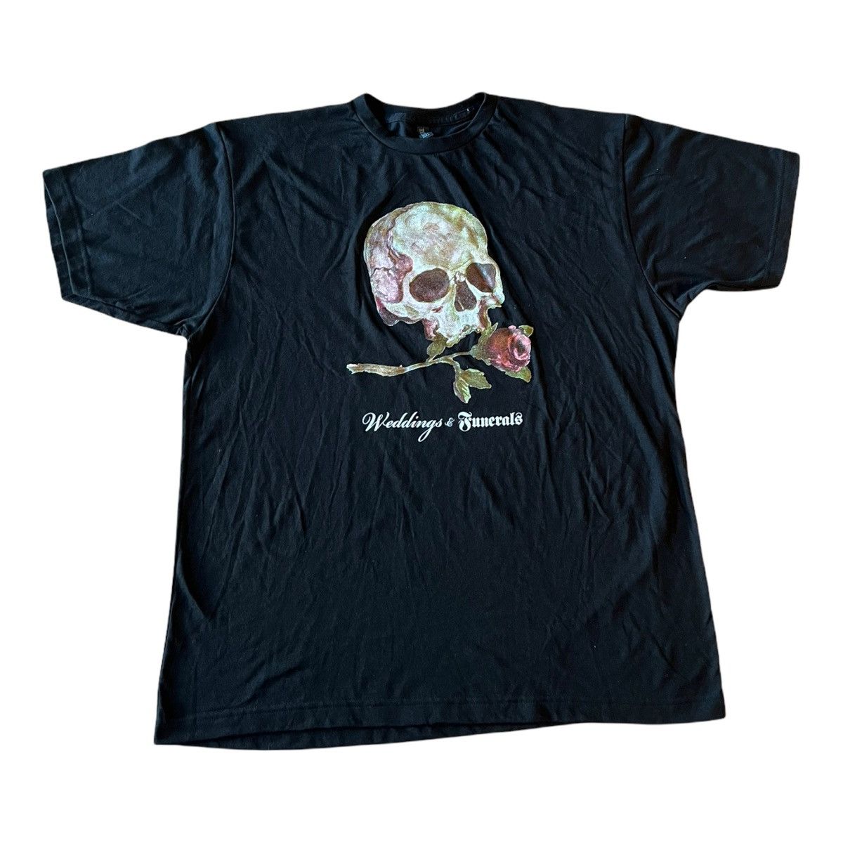 Rap Tees × Vintage Def3 Wedding & Funerals Skull & Rose T Shirt Size US XL / EU 56 / 4 - 1 Thumbnail