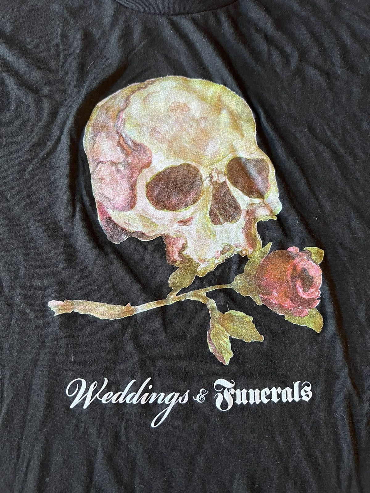 Rap Tees × Vintage Def3 Wedding & Funerals Skull & Rose T Shirt Size US XL / EU 56 / 4 - 2 Thumbnail