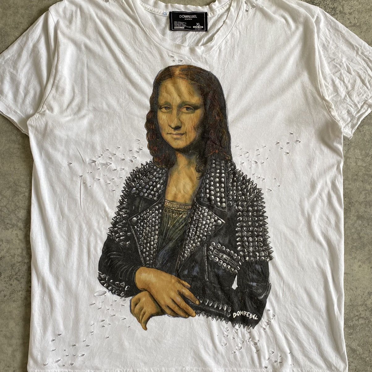 DOMREBEL Dom Rebel Montreal Mona Lisa Distressed T-Shirt Size US XL / EU 56 / 4 - 4 Thumbnail