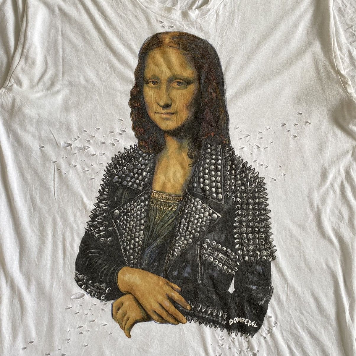 DOMREBEL Dom Rebel Montreal Mona Lisa Distressed T-Shirt Size US XL / EU 56 / 4 - 5 Thumbnail