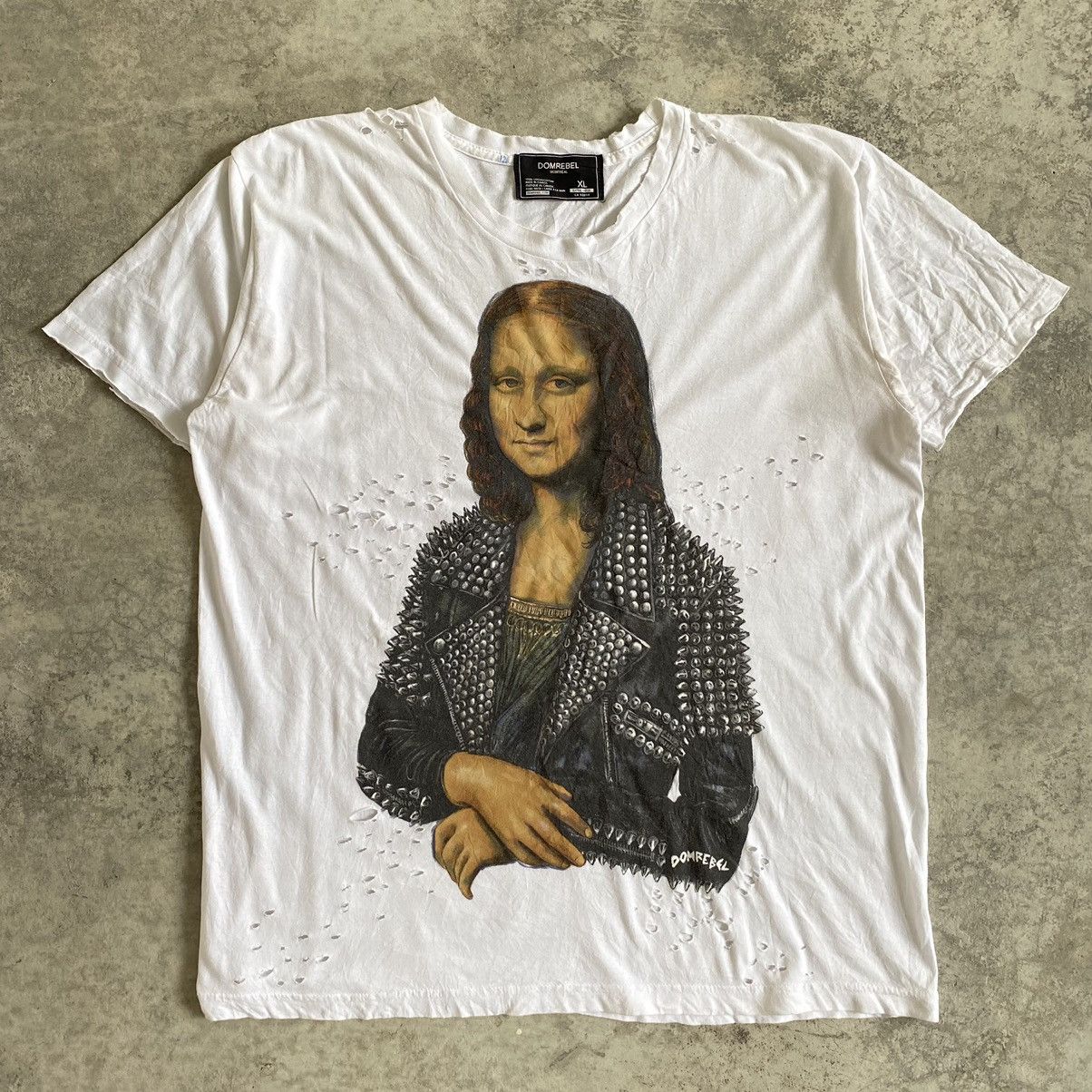 DOMREBEL Dom Rebel Montreal Mona Lisa Distressed T-Shirt Size US XL / EU 56 / 4 - 1 Thumbnail