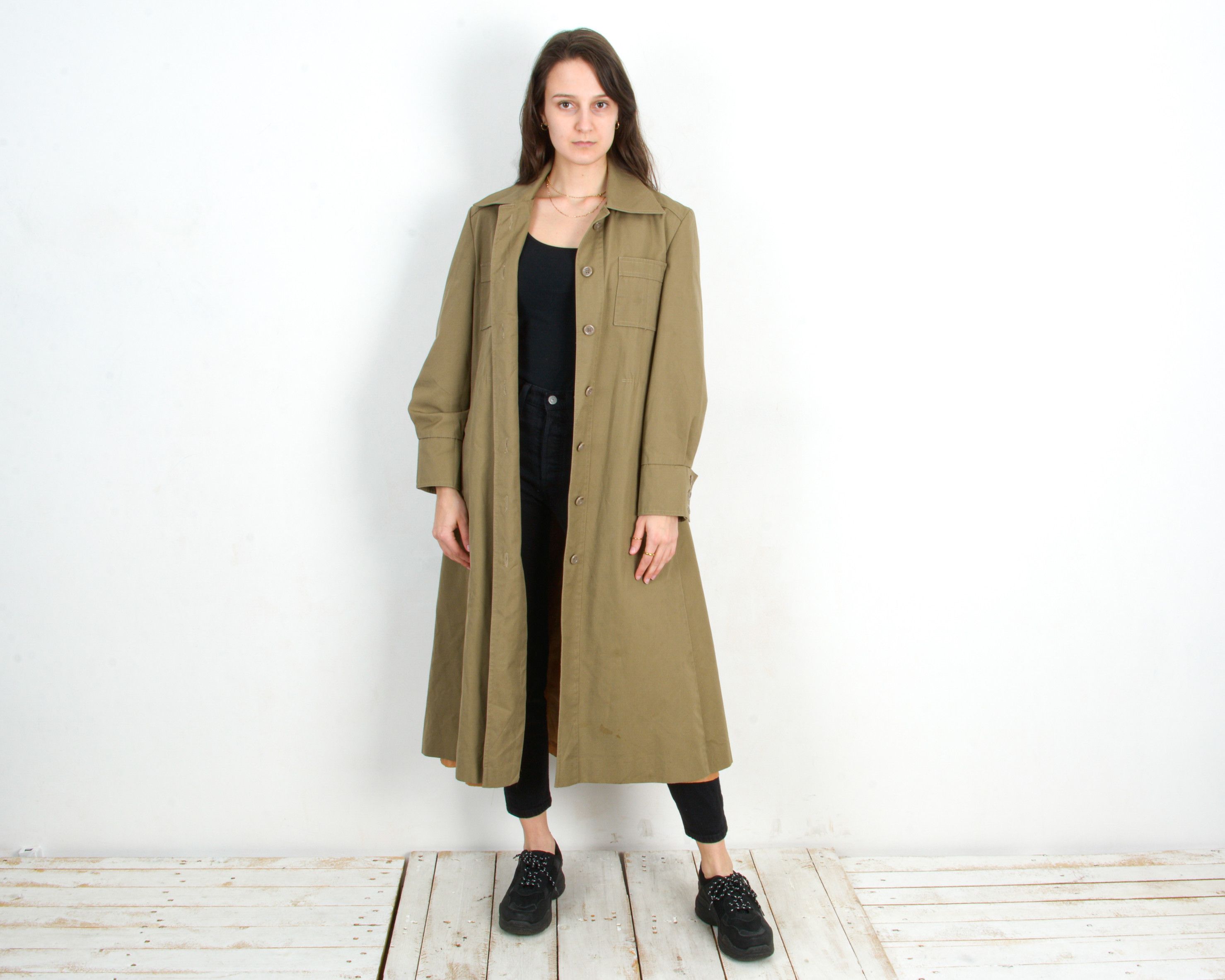 Other × Vintage Trench Rain Over Coat Mac Tan Belted Light Jacket Outdoors Size M / US 6-8 / IT 42-44 - 2 Thumbnail