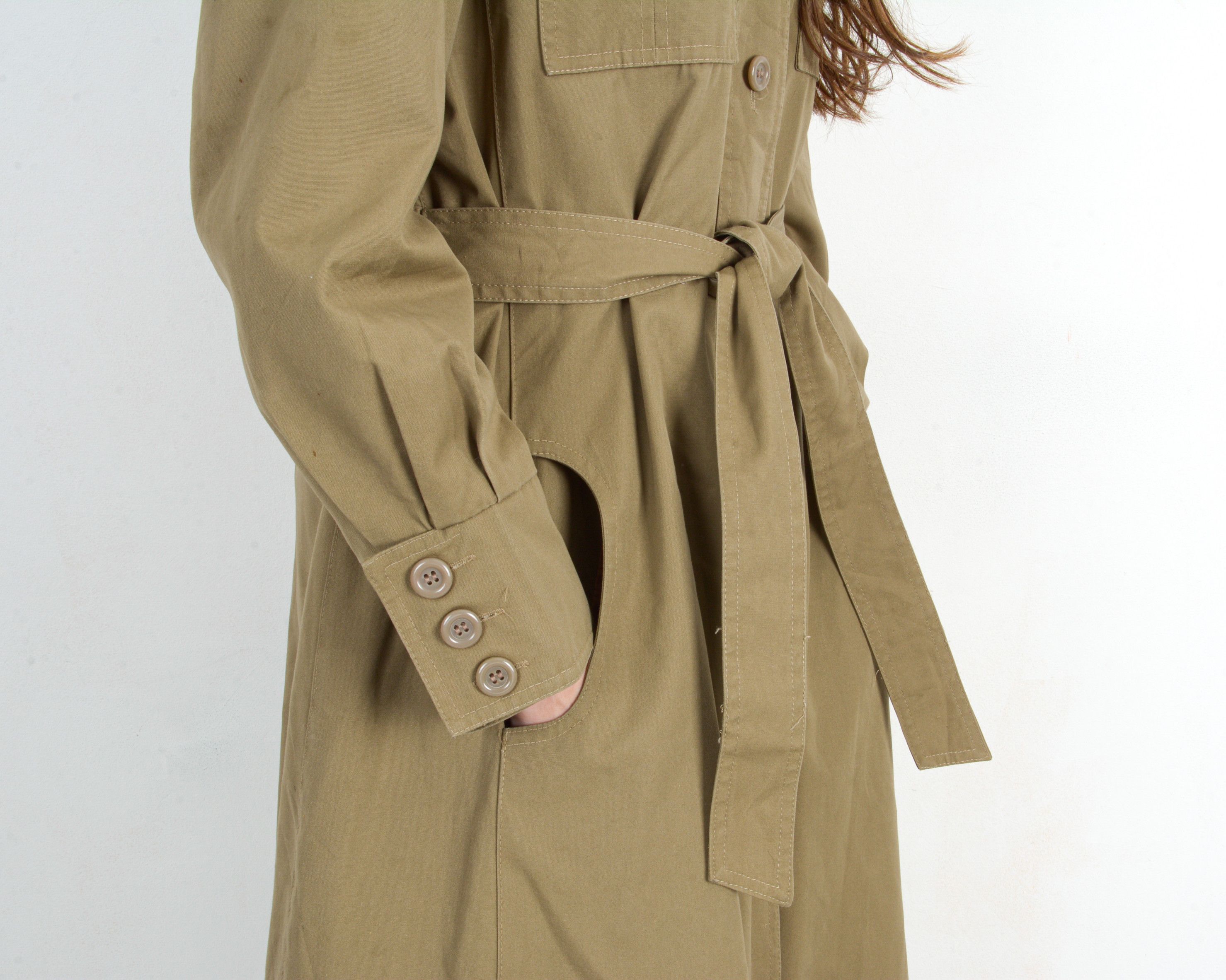 Other × Vintage Trench Rain Over Coat Mac Tan Belted Light Jacket Outdoors Size M / US 6-8 / IT 42-44 - 8 Thumbnail