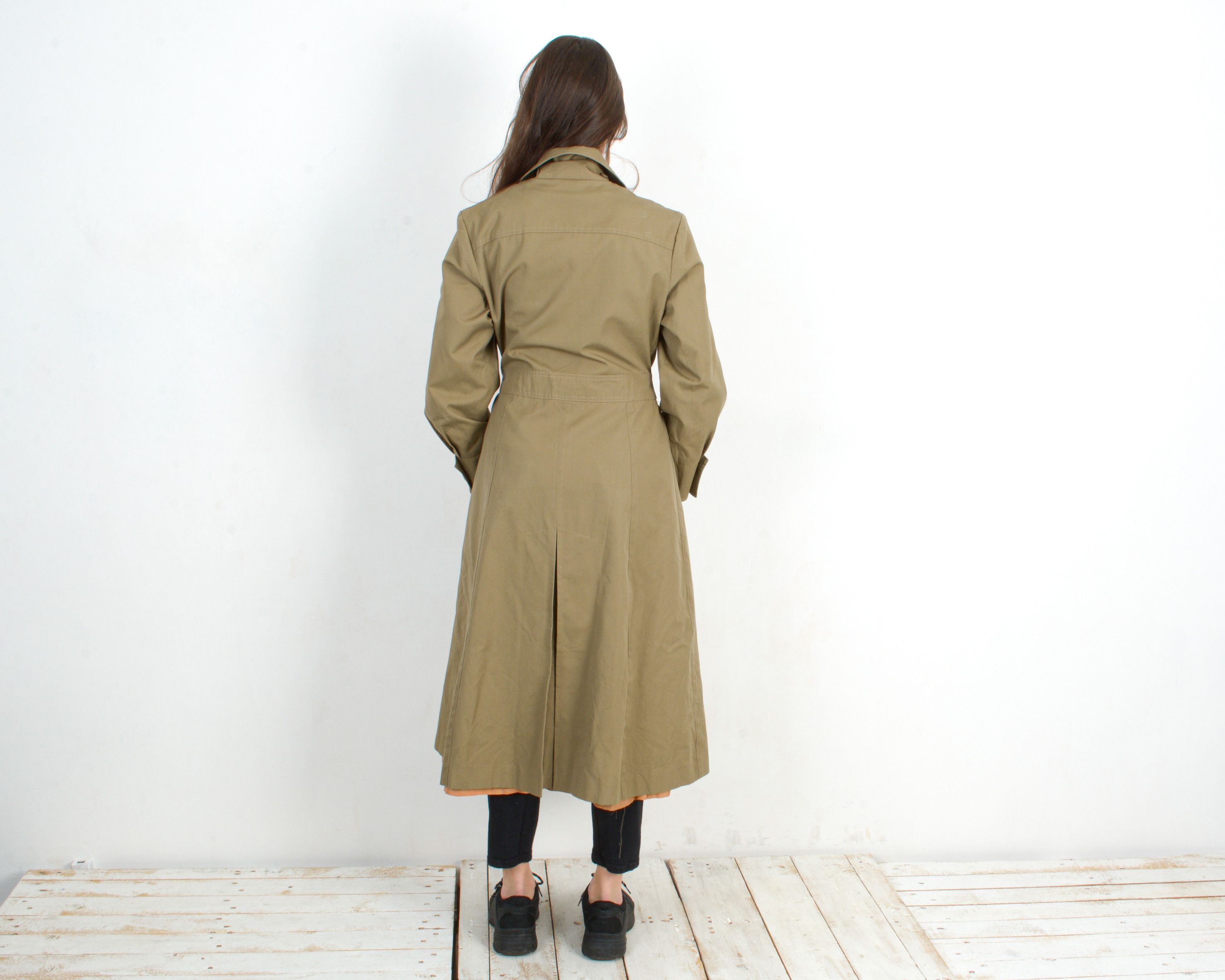 Other × Vintage Trench Rain Over Coat Mac Tan Belted Light Jacket Outdoors Size M / US 6-8 / IT 42-44 - 6 Thumbnail