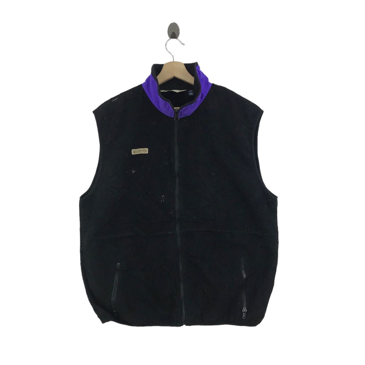 Vintage COLUMBIA Fleece Vest Sleeveless Made In USA Outdoor