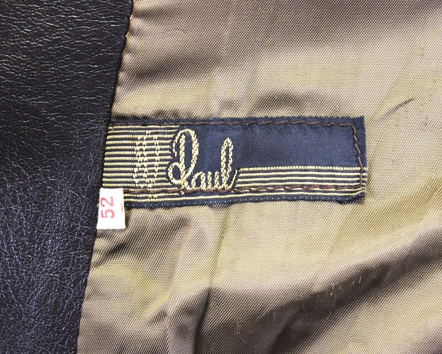 Vintage EU 52 Leather UK 42 US Jacket Over Coat Button Blazer Suit