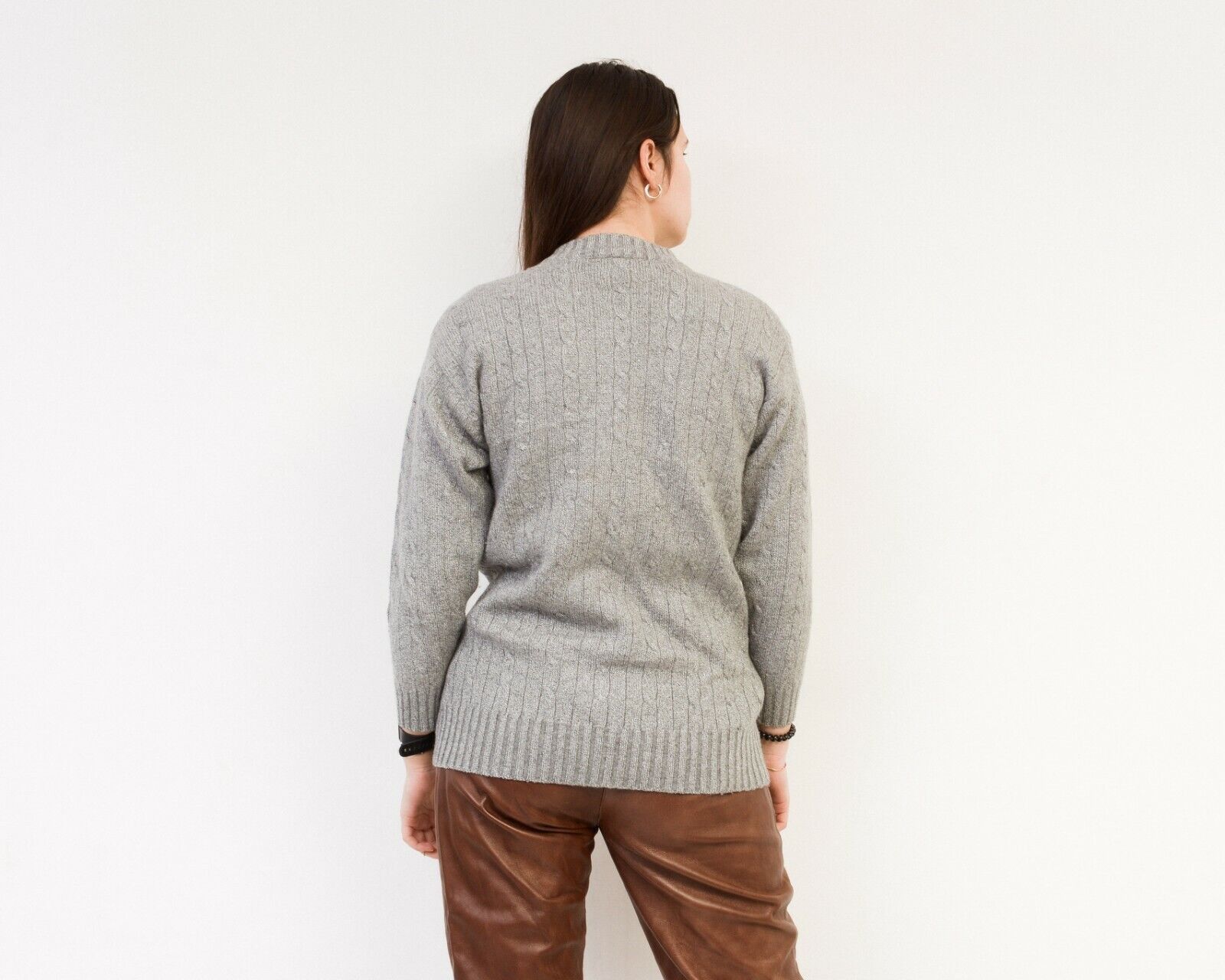 Other × Vintage Cashmere Sweater Wool Glossy Jumper Christmas Pullover Shine Size M / US 6-8 / IT 42-44 - 4 Thumbnail