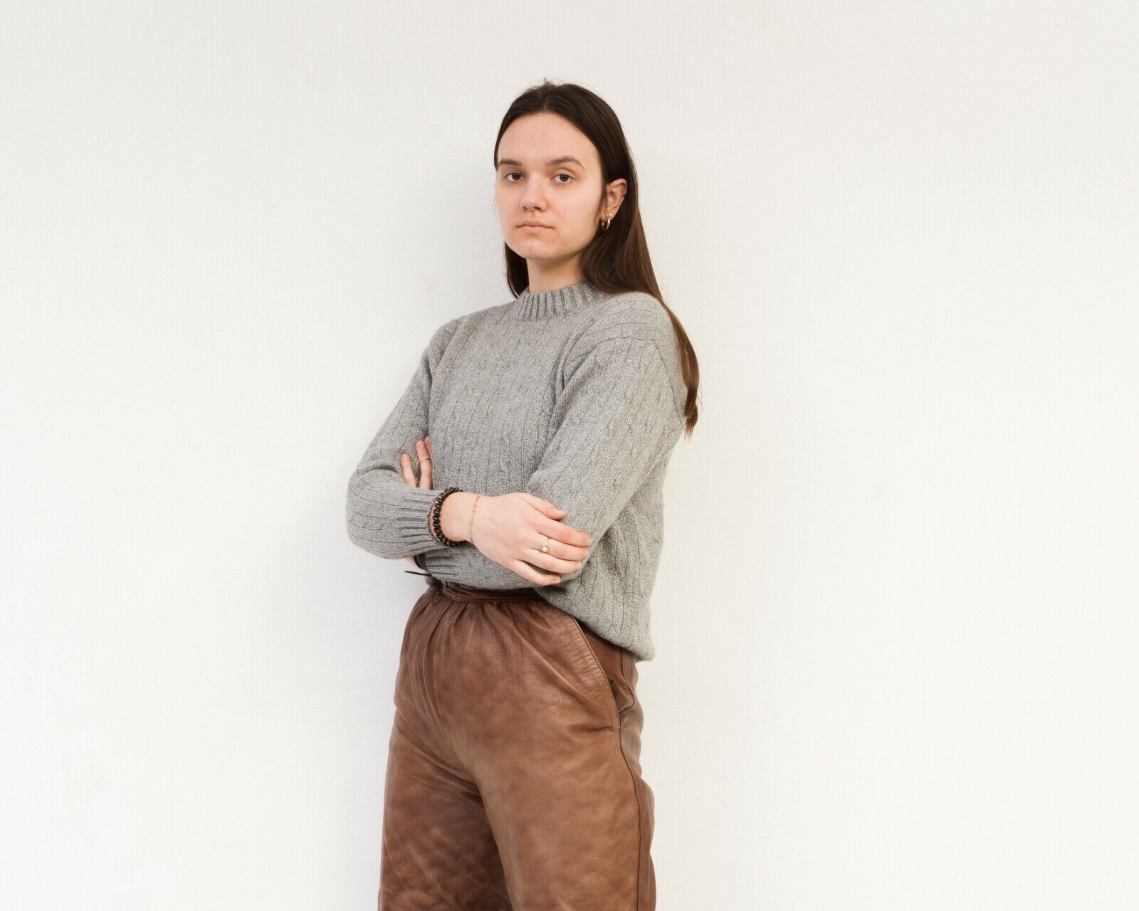 Other × Vintage Cashmere Sweater Wool Glossy Jumper Christmas Pullover Shine Size M / US 6-8 / IT 42-44 - 2 Thumbnail