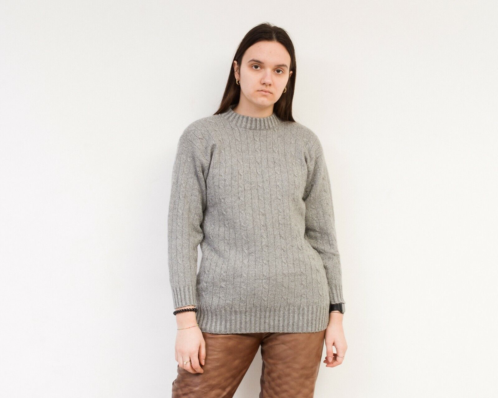 Other × Vintage Cashmere Sweater Wool Glossy Jumper Christmas Pullover Shine Size M / US 6-8 / IT 42-44 - 3 Thumbnail