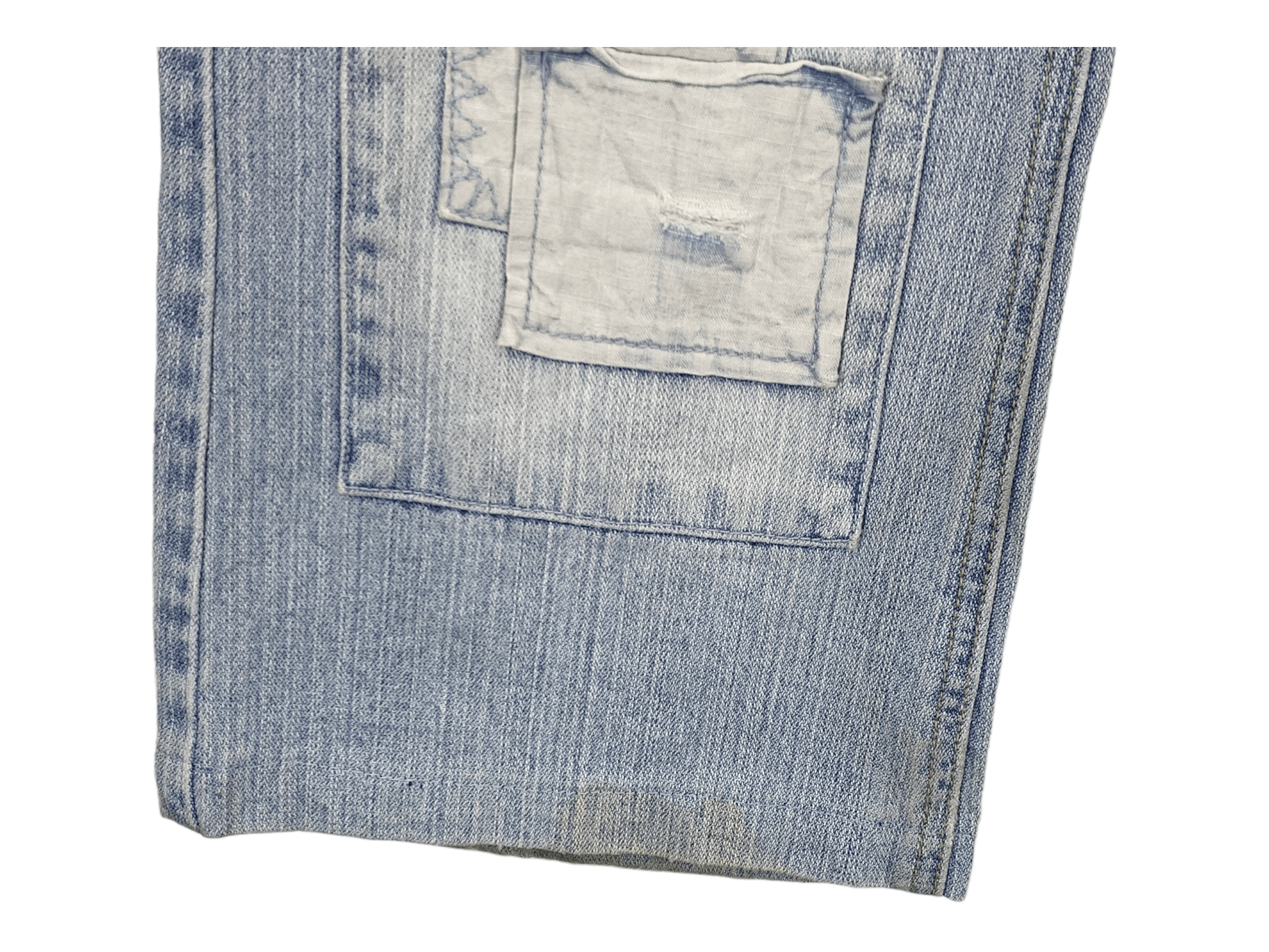 Other John F Gee Patchwork Jeans Hip Hop Skateboards Loose Pants Size US 35 - 12 Thumbnail