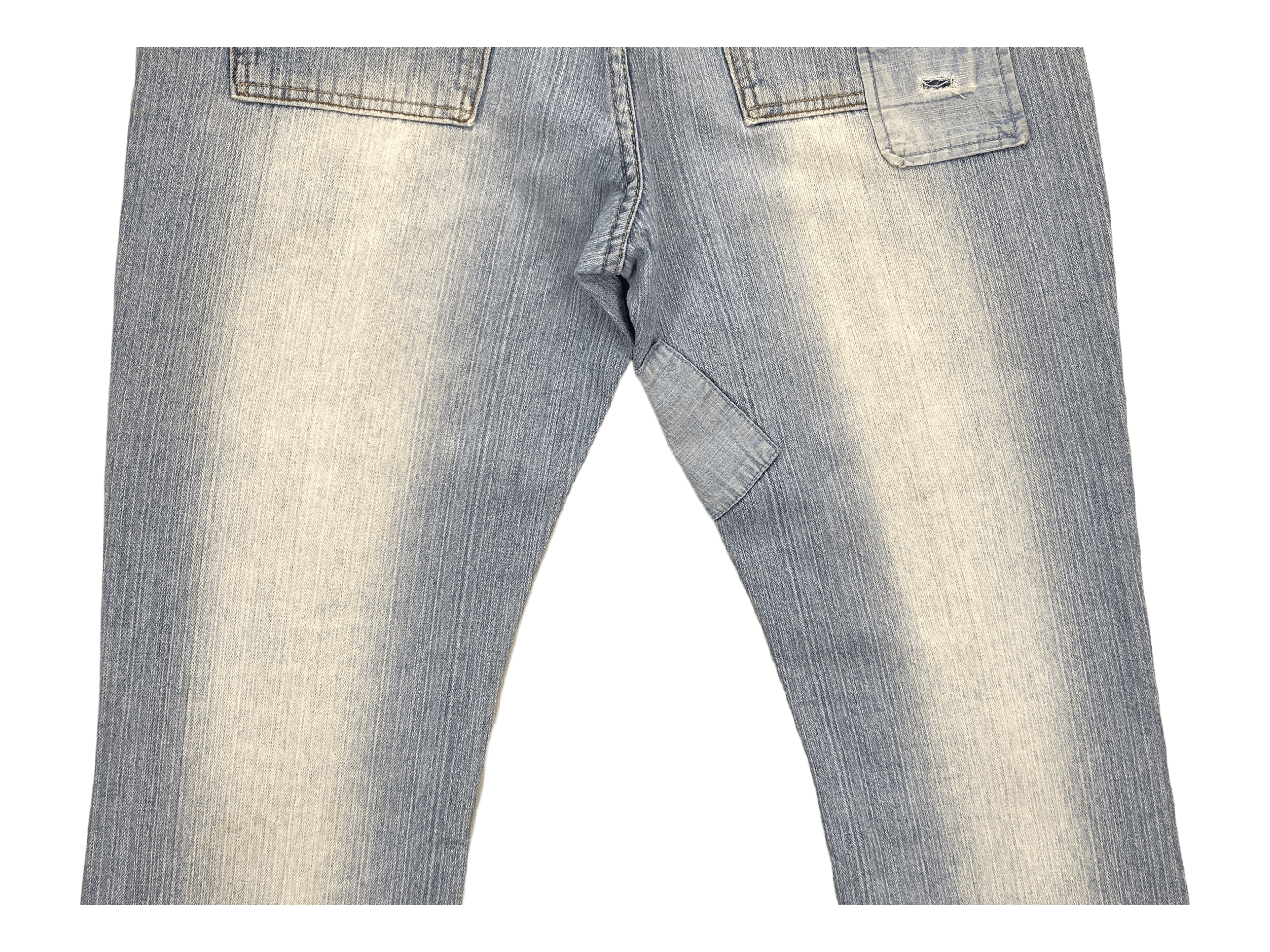Other John F Gee Patchwork Jeans Hip Hop Skateboards Loose Pants Size US 35 - 7 Thumbnail