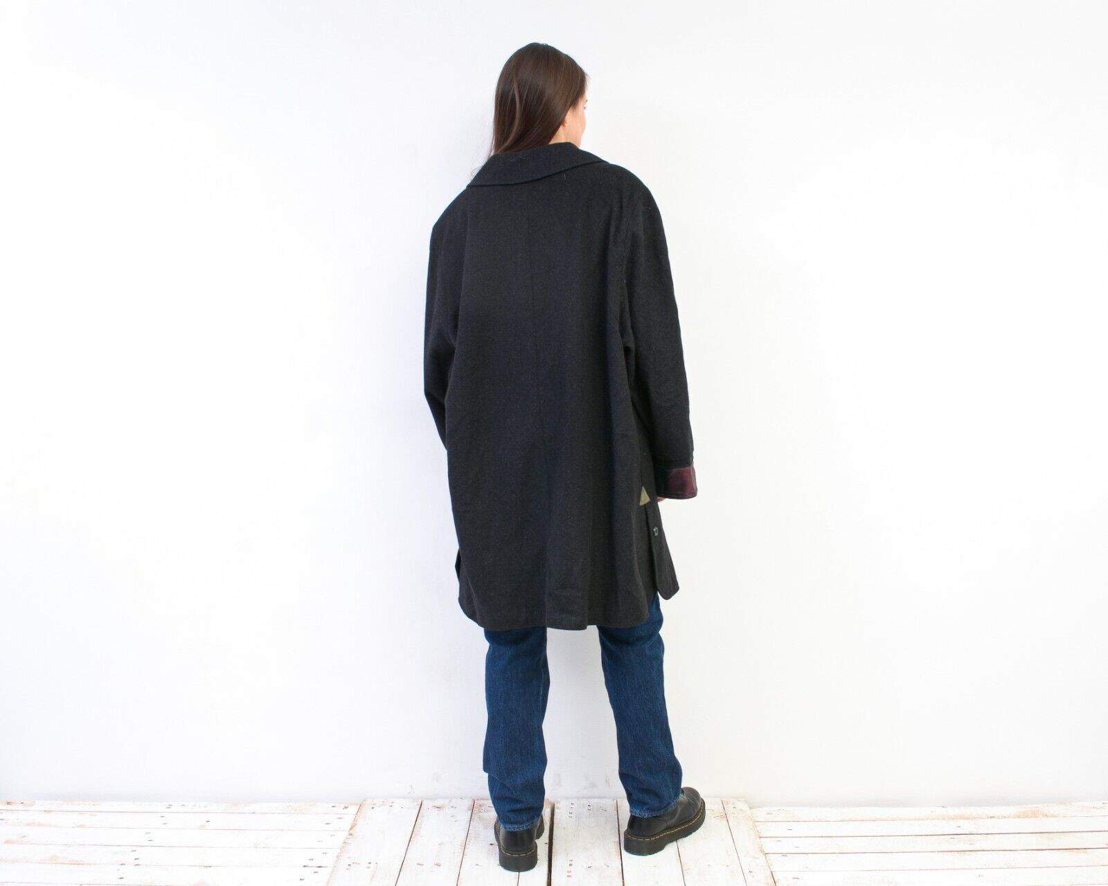 Other Loden Wool Coat Jacket Overcoat Green Long Burgundy Lining Size XL / US 12-14 / IT 48-50 - 4 Thumbnail