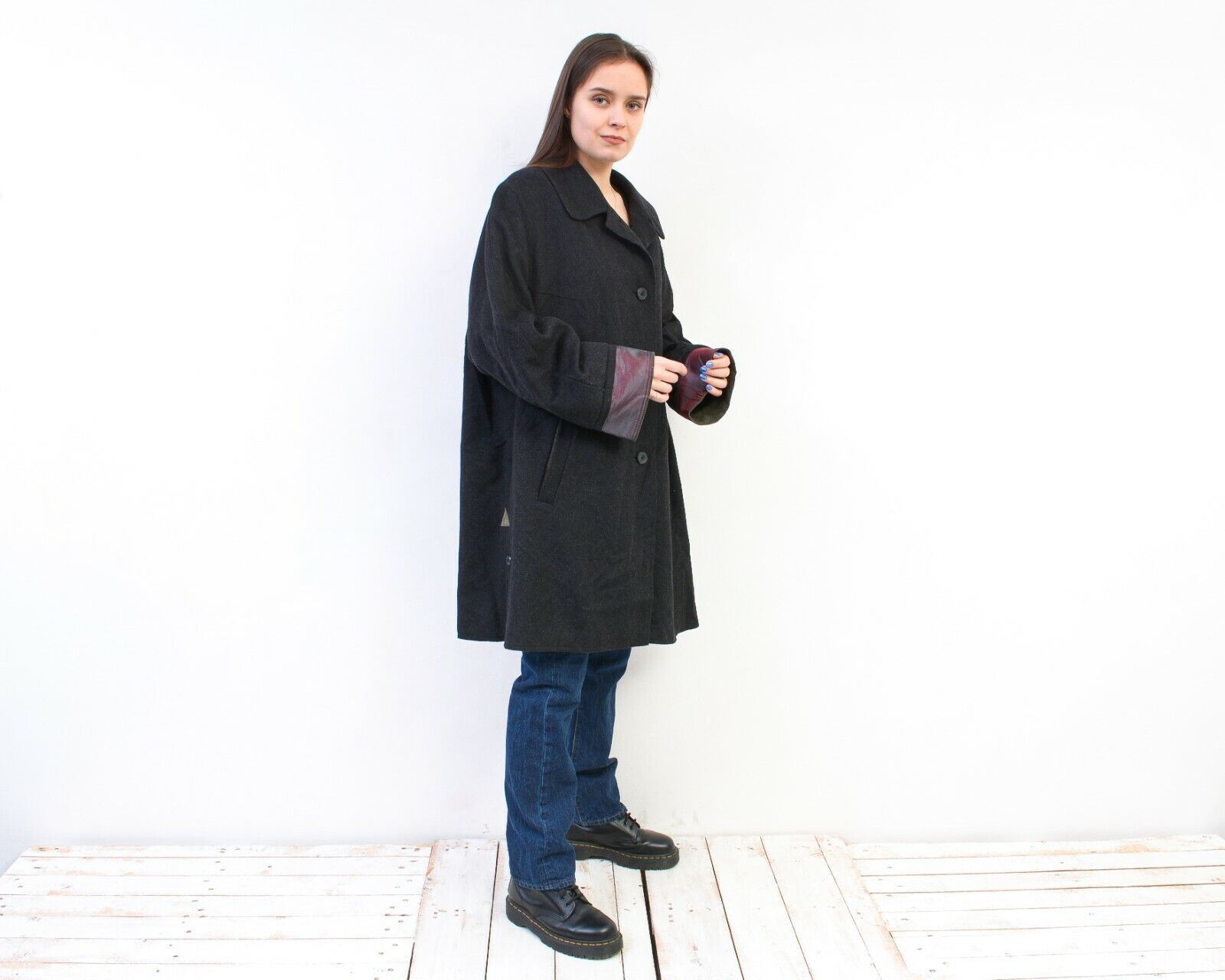 Other Loden Wool Coat Jacket Overcoat Green Long Burgundy Lining Size XL / US 12-14 / IT 48-50 - 2 Thumbnail
