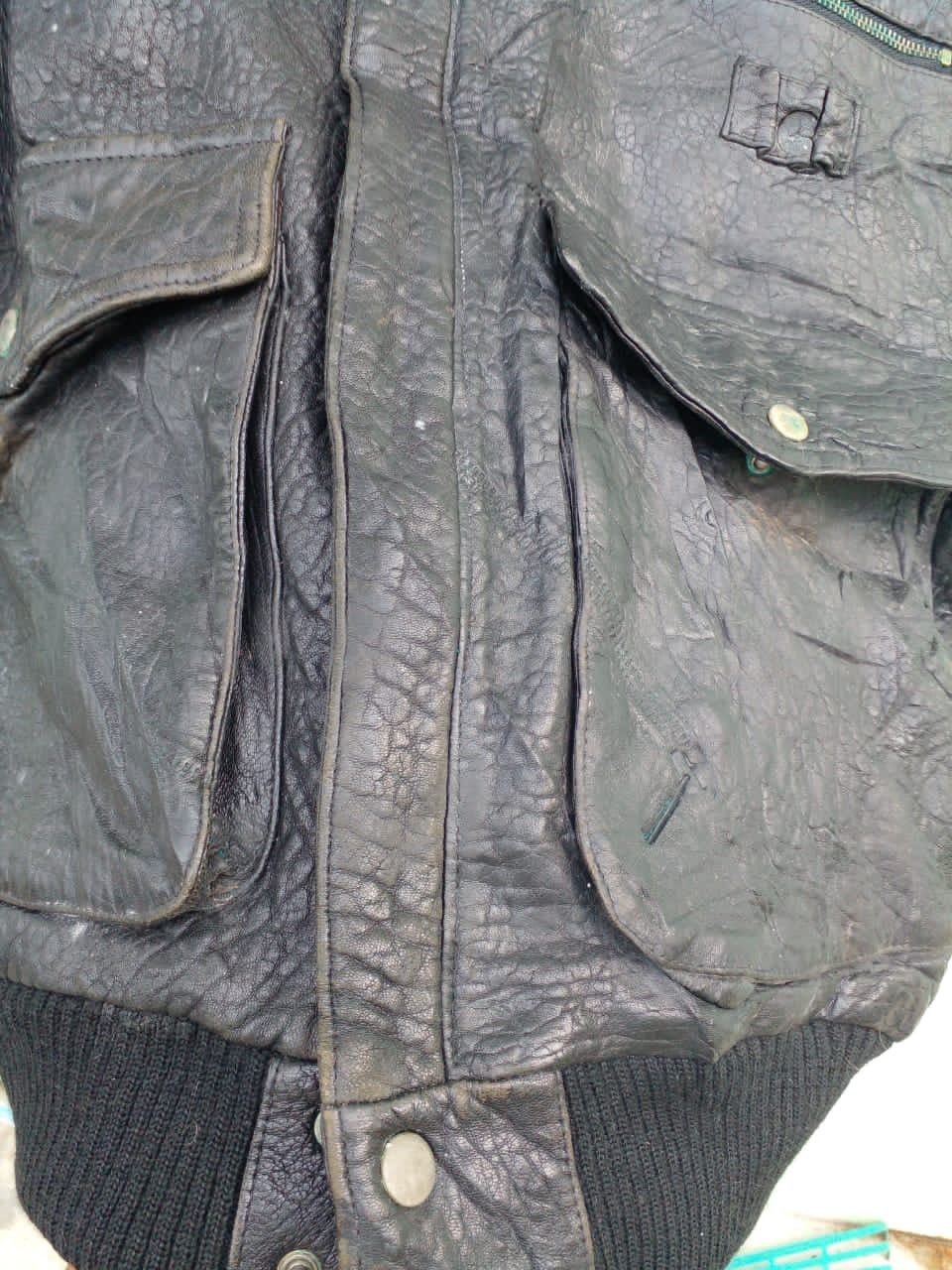 Leather BOMBER JACKET x ECHT LEDER. (GJ 6) Size US XL / EU 56 / 4 - 10 Thumbnail