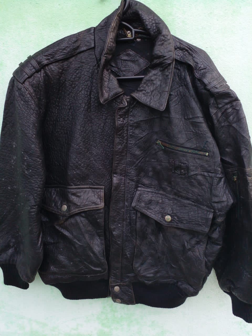 Leather BOMBER JACKET x ECHT LEDER. (GJ 6) Size US XL / EU 56 / 4 - 1 Thumbnail