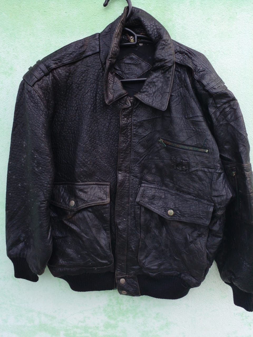 Leather BOMBER JACKET x ECHT LEDER. (GJ 6) Size US XL / EU 56 / 4 - 12 Thumbnail