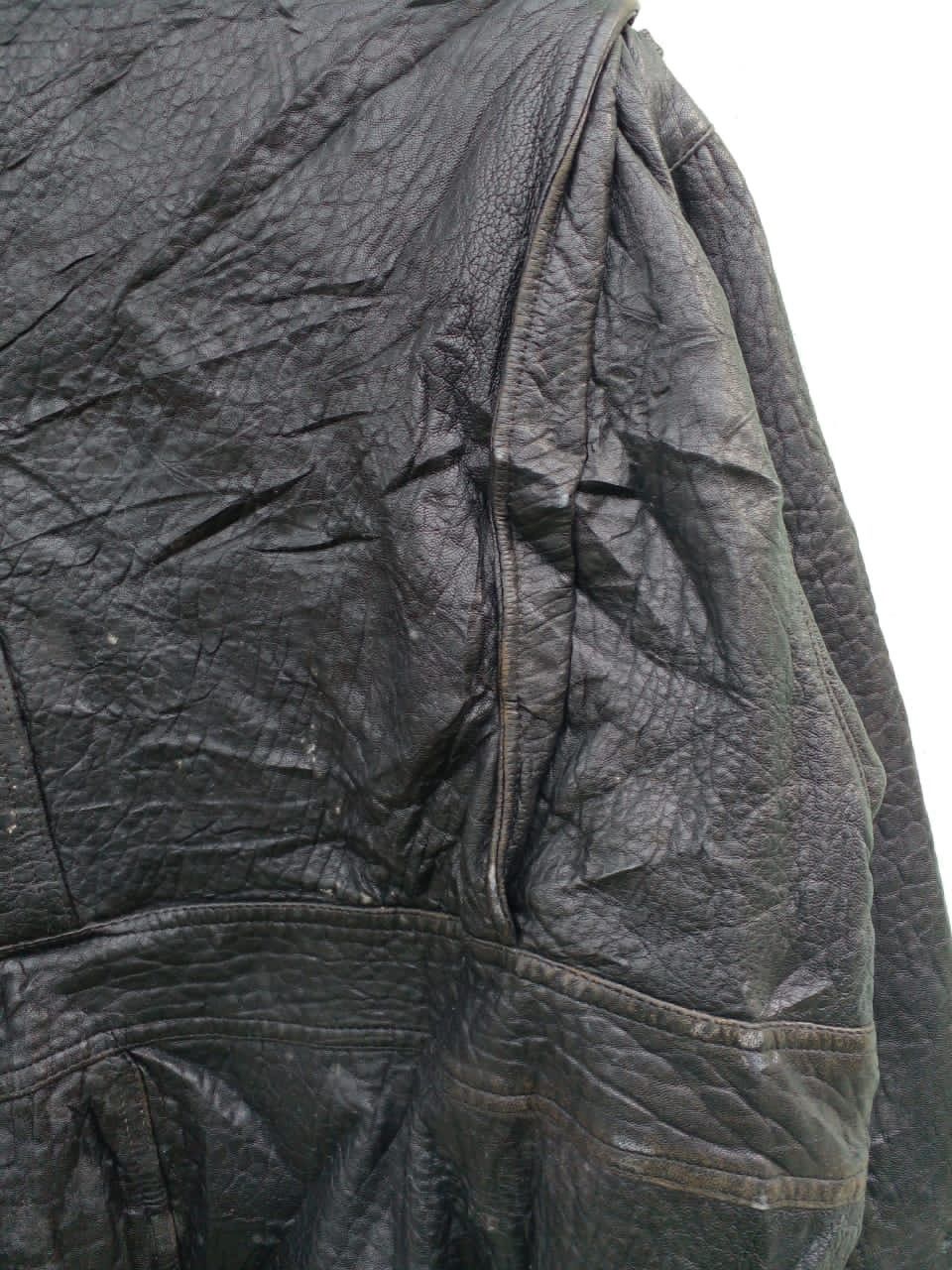 Leather BOMBER JACKET x ECHT LEDER. (GJ 6) Size US XL / EU 56 / 4 - 11 Thumbnail