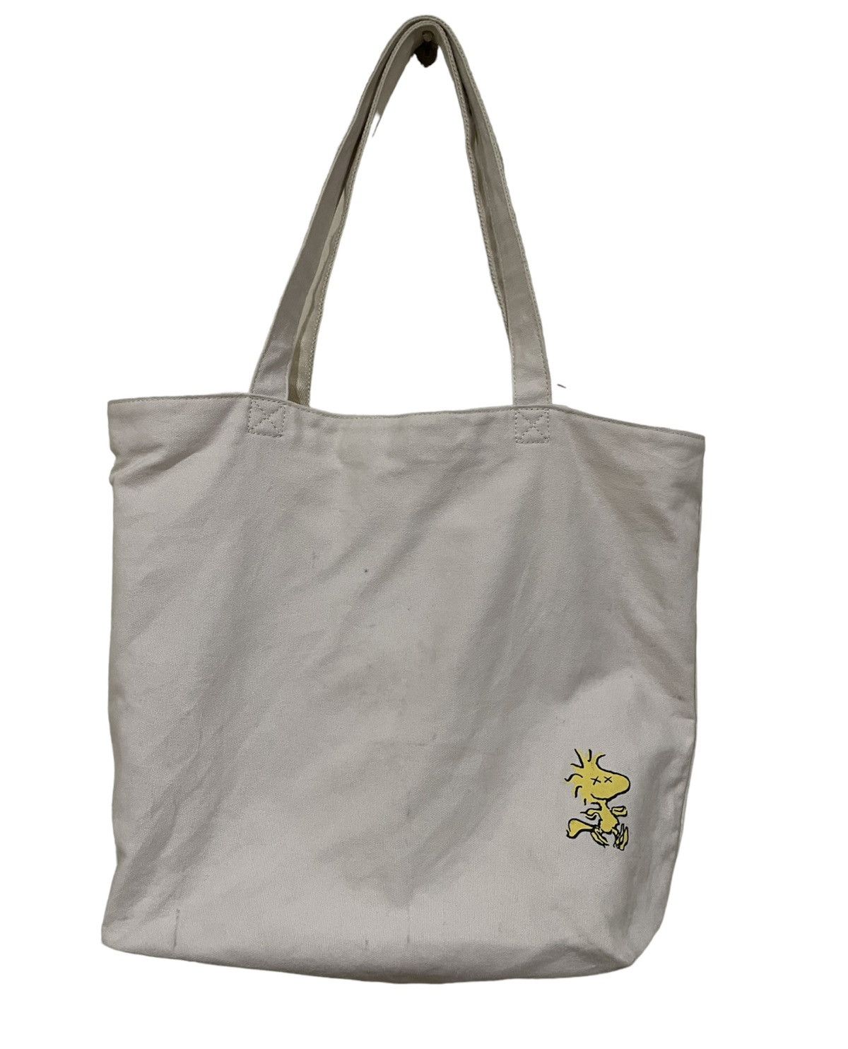 Japanese Brand Rare🔥Kaws x Joe Peanuts x Uniqlo Distressed Canvas Tote Bag Size ONE SIZE - 7 Thumbnail