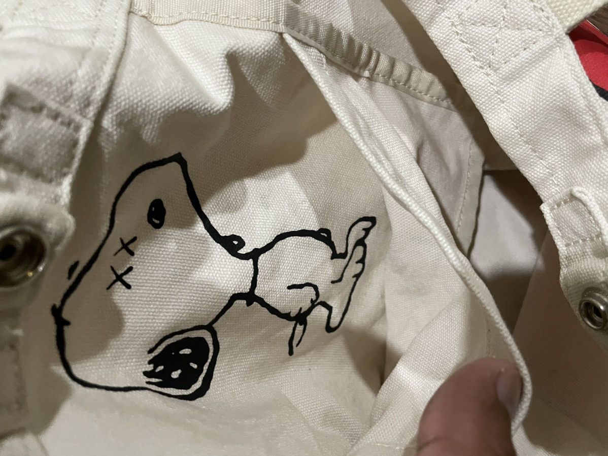 Japanese Brand Rare🔥Kaws x Joe Peanuts x Uniqlo Distressed Canvas Tote Bag Size ONE SIZE - 17 Thumbnail