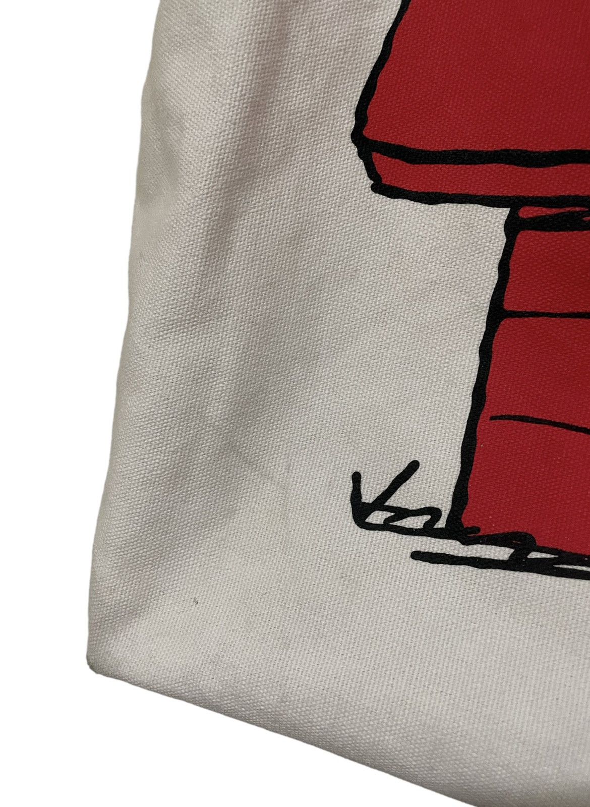 Japanese Brand Rare🔥Kaws x Joe Peanuts x Uniqlo Distressed Canvas Tote Bag Size ONE SIZE - 5 Thumbnail