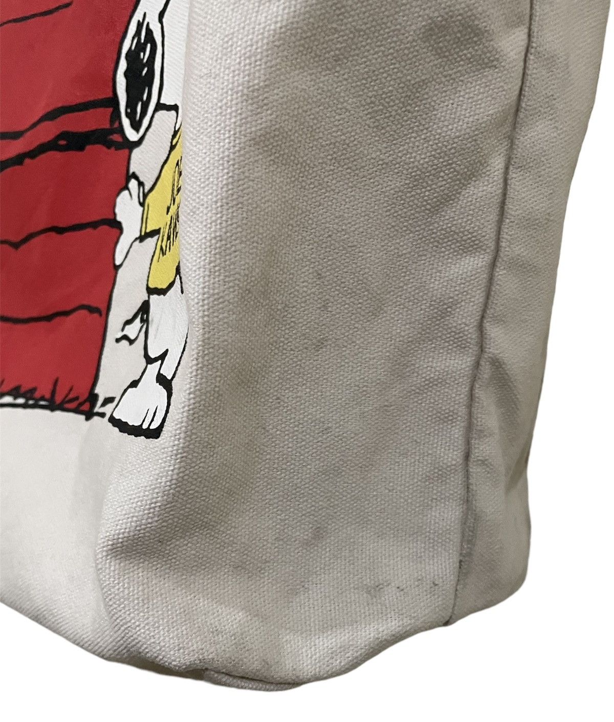 Japanese Brand Rare🔥Kaws x Joe Peanuts x Uniqlo Distressed Canvas Tote Bag Size ONE SIZE - 6 Thumbnail