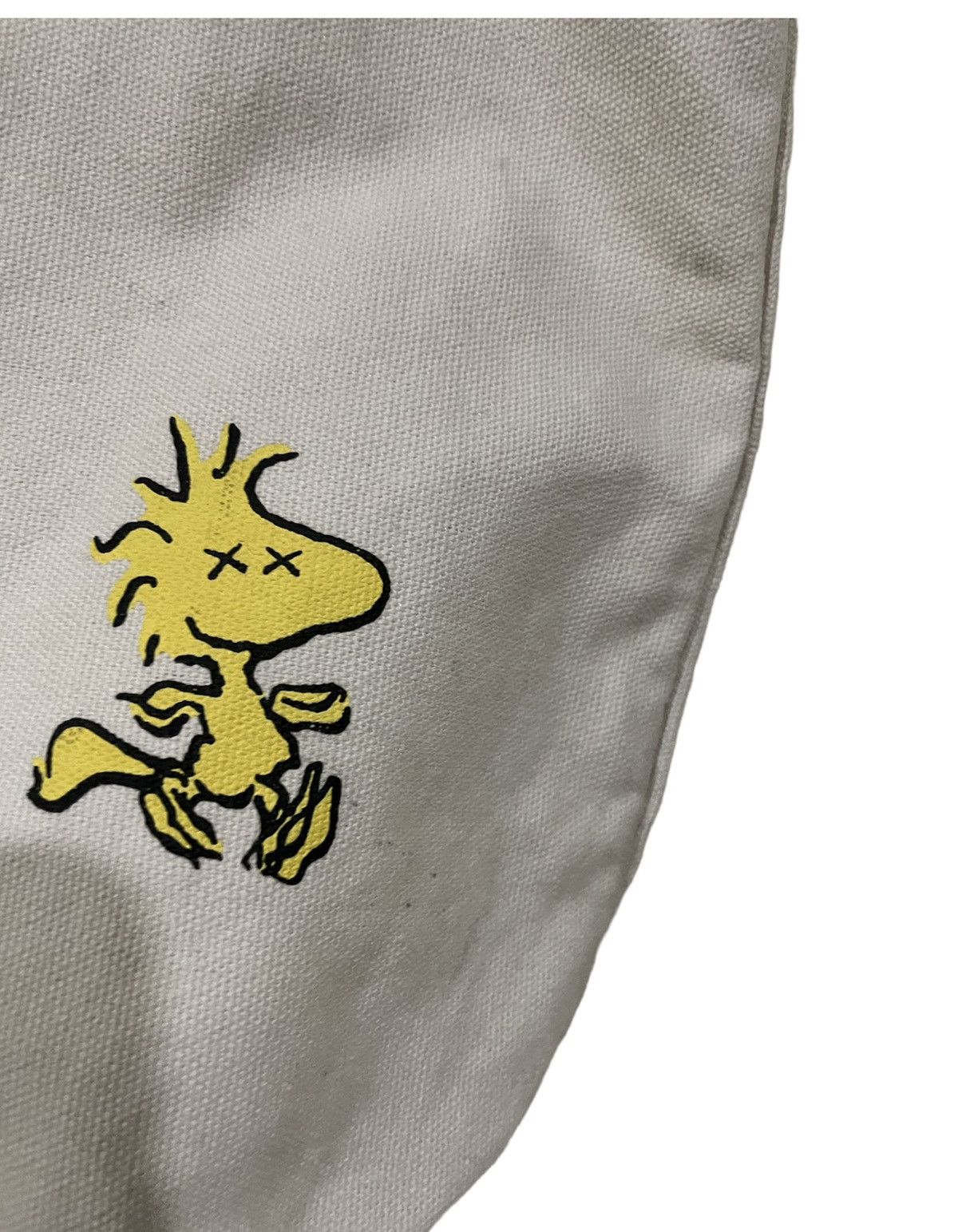 Japanese Brand Rare🔥Kaws x Joe Peanuts x Uniqlo Distressed Canvas Tote Bag Size ONE SIZE - 11 Thumbnail