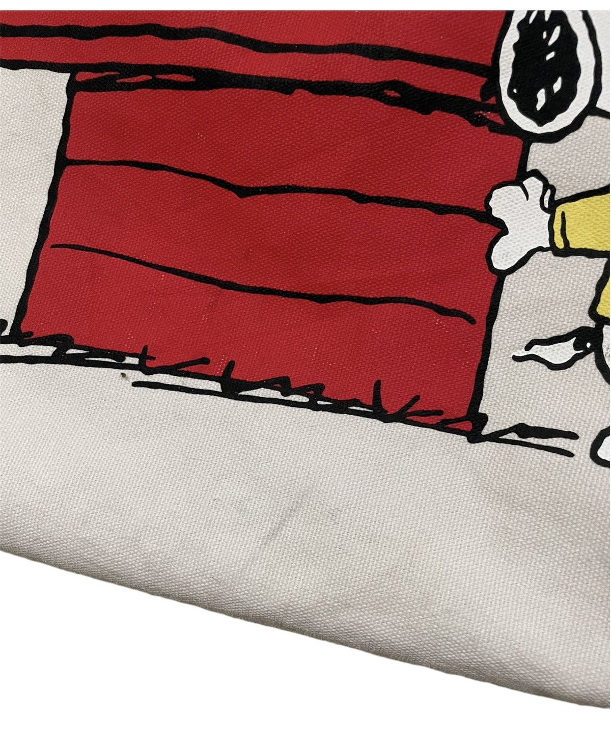 Japanese Brand Rare🔥Kaws x Joe Peanuts x Uniqlo Distressed Canvas Tote Bag Size ONE SIZE - 4 Thumbnail