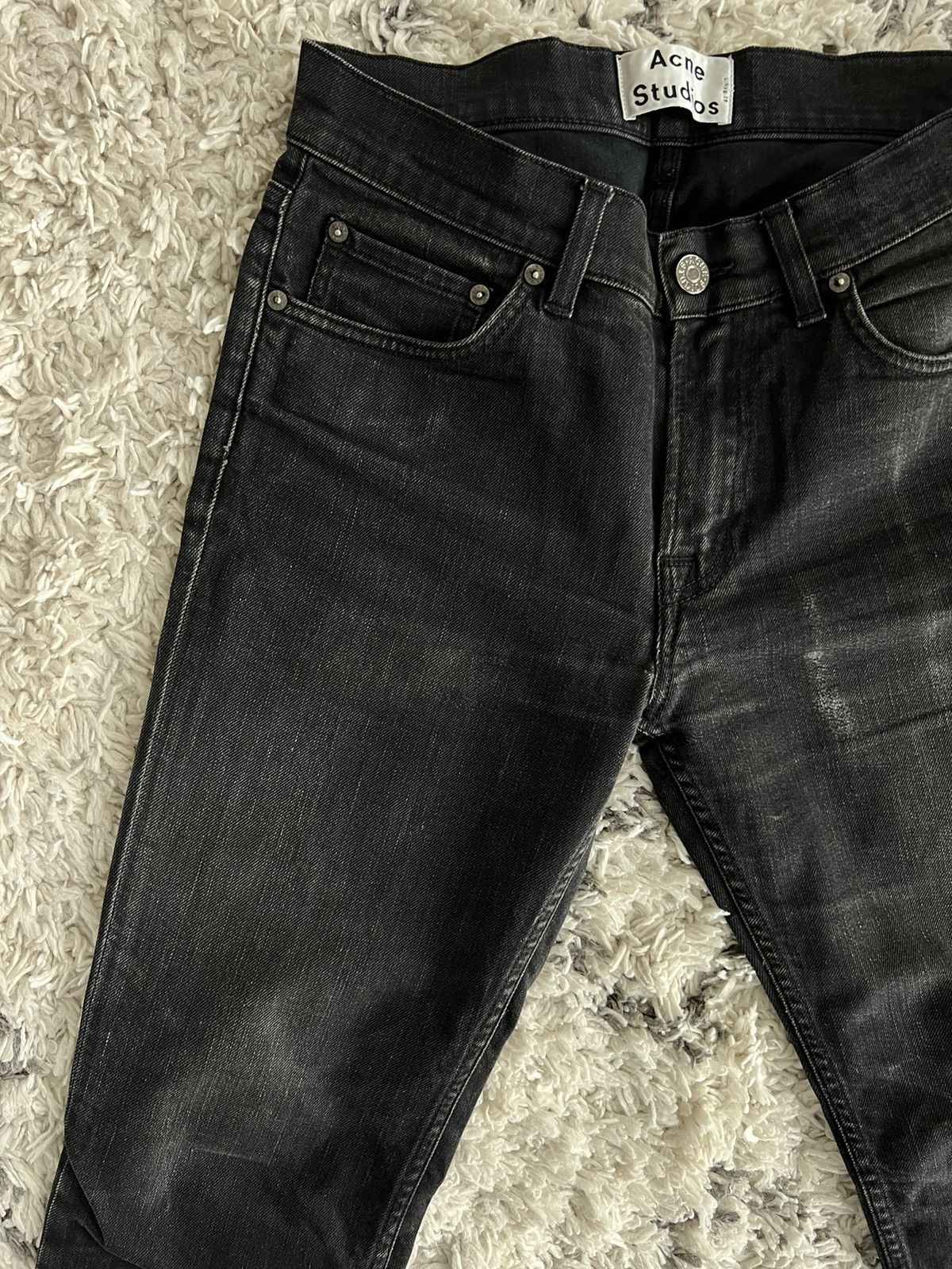 Acne Studios Acne Studios Ace Cash Black Jeans Size US 29 - 2 Thumbnail