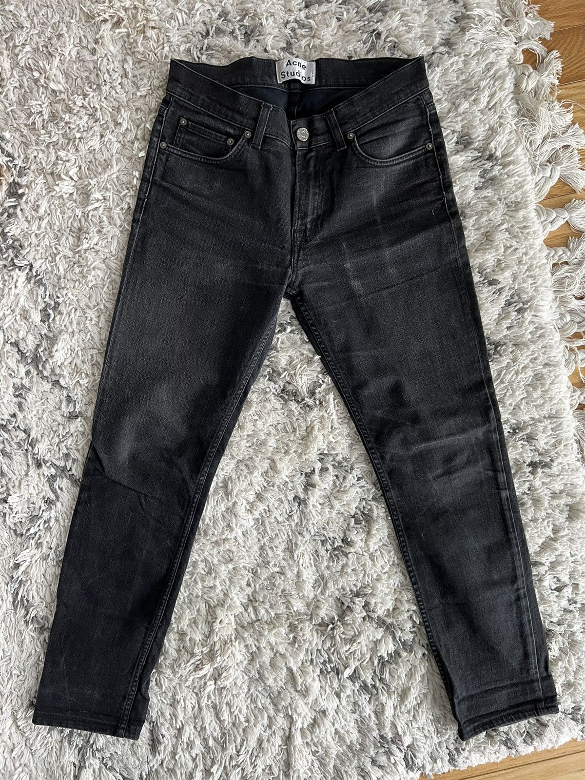 Acne Studios Acne Studios Ace Cash Black Jeans Size US 29 - 1 Thumbnail