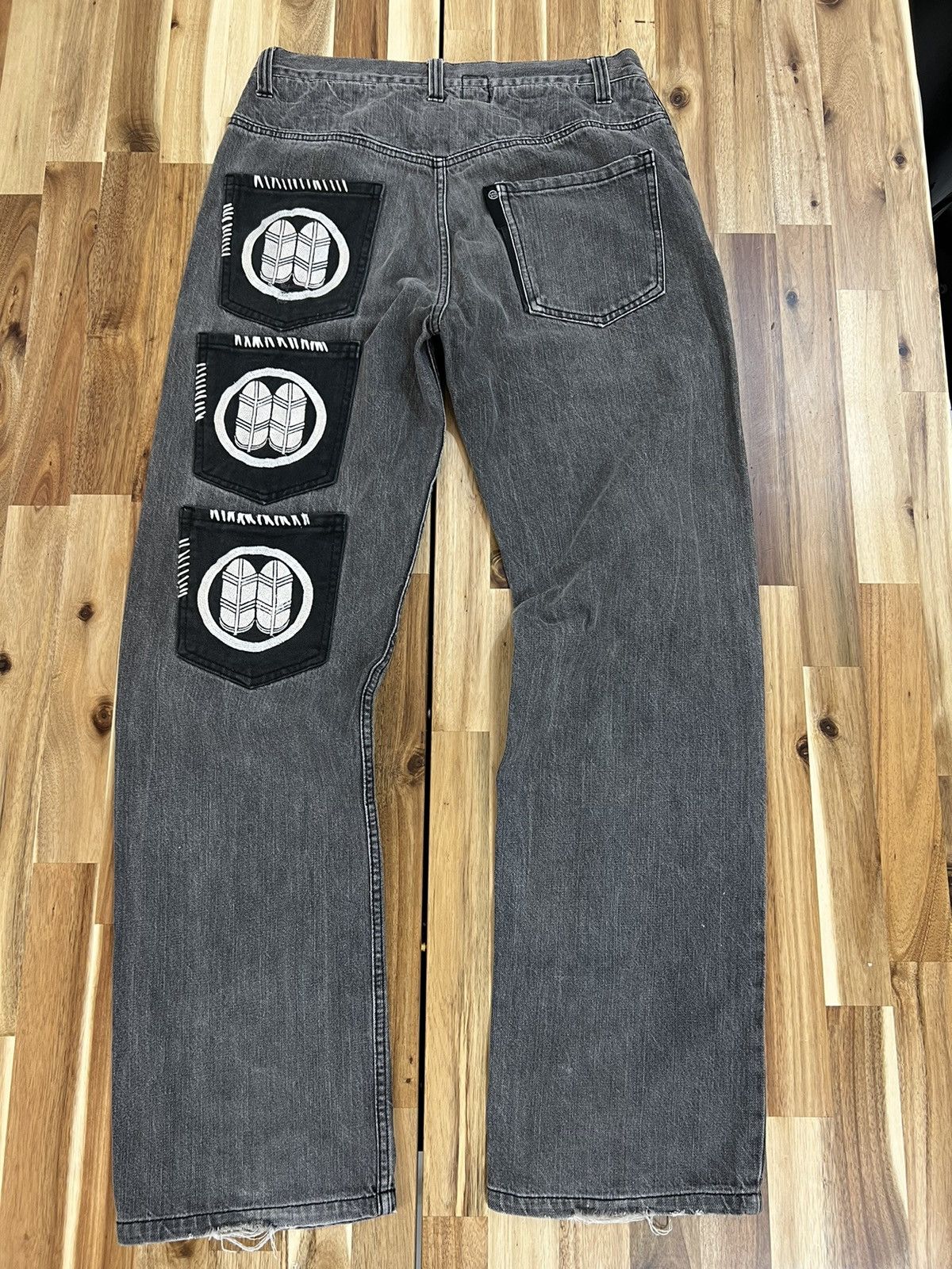 image of Sukajan Souvenir Jacket Sukajan Denim Jeans in Blue, Men's (Size 32)