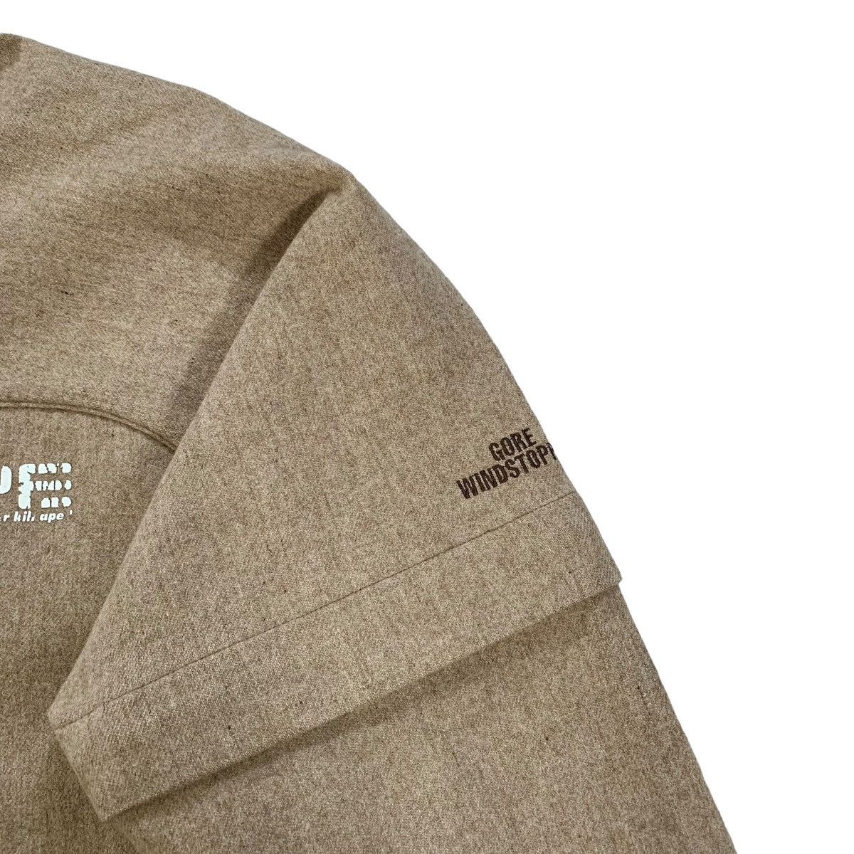 Vintage VTG A Bathing Ape Bape Brown Wool Gore Windstopper Jacket Size US L / EU 52-54 / 3 - 4 Thumbnail