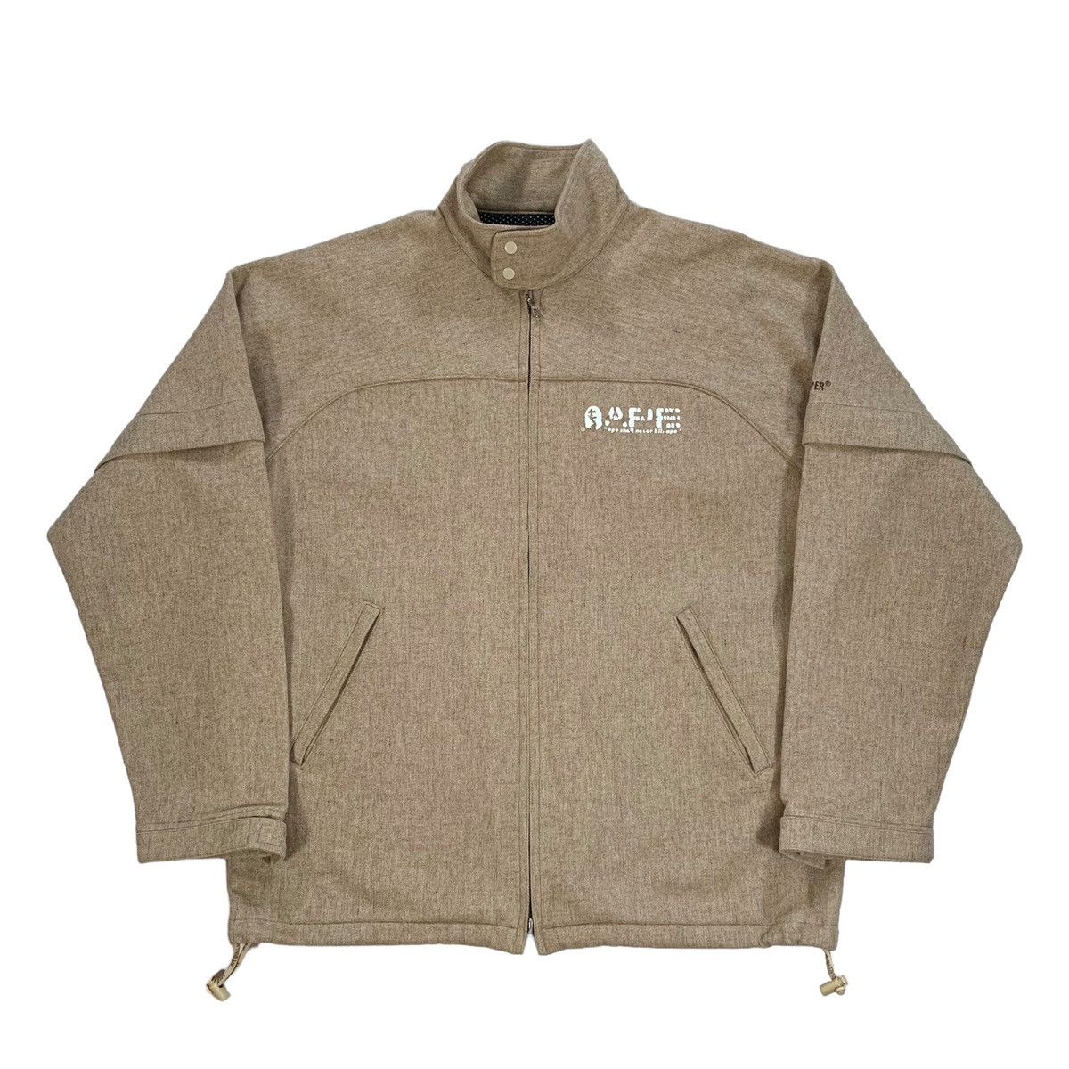 Vintage VTG A Bathing Ape Bape Brown Wool Gore Windstopper Jacket Size US L / EU 52-54 / 3 - 1 Thumbnail