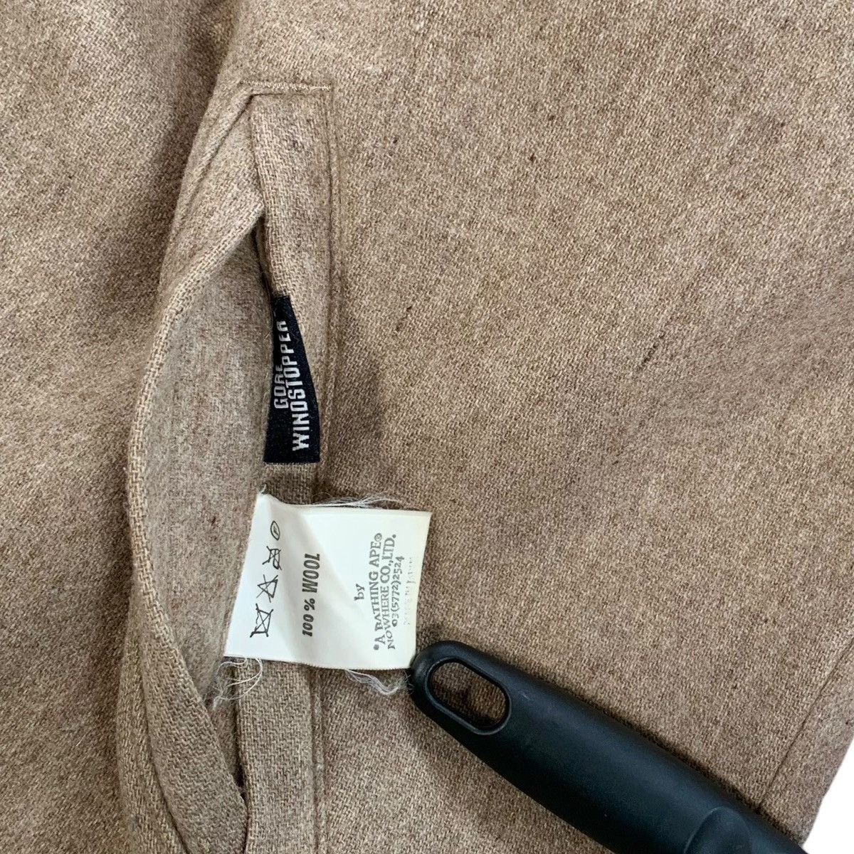Vintage VTG A Bathing Ape Bape Brown Wool Gore Windstopper Jacket Size US L / EU 52-54 / 3 - 7 Thumbnail