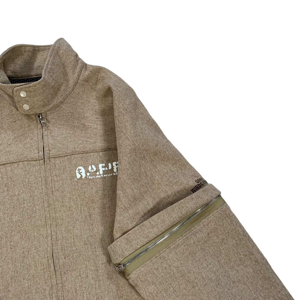 Vintage VTG A Bathing Ape Bape Brown Wool Gore Windstopper Jacket Size US L / EU 52-54 / 3 - 5 Thumbnail