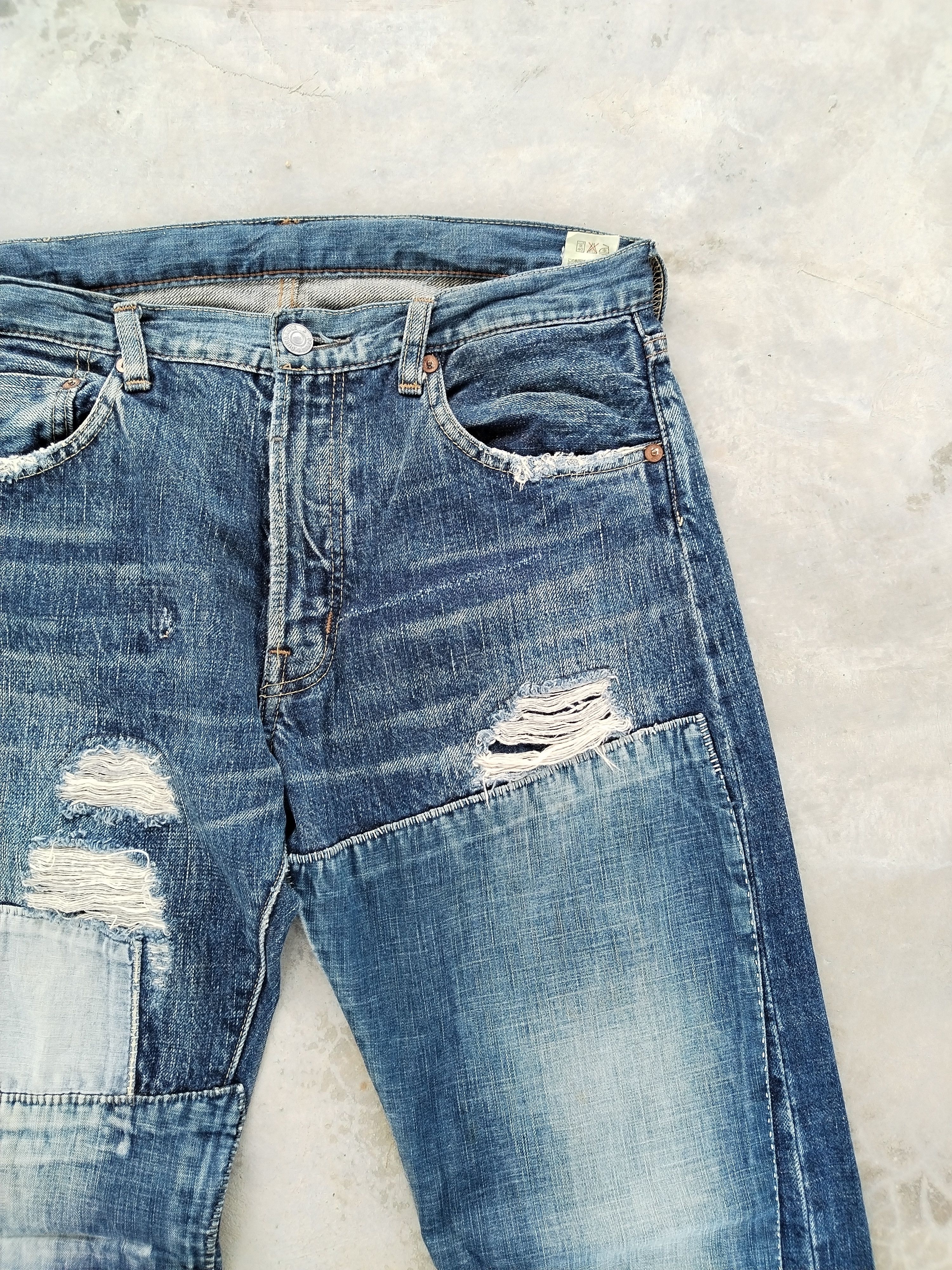 Japanese Brand Denim & Dungaree Patchwork Jeans Size US 32 / EU 48 - 3 Thumbnail