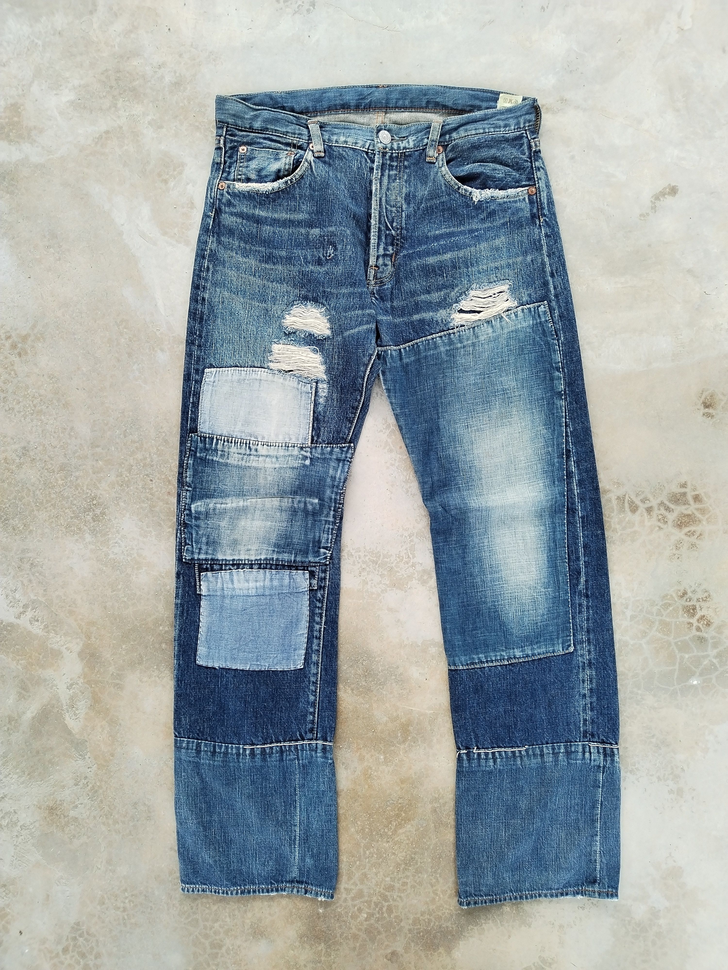 Japanese Brand Denim & Dungaree Patchwork Jeans Size US 32 / EU 48 - 1 Thumbnail
